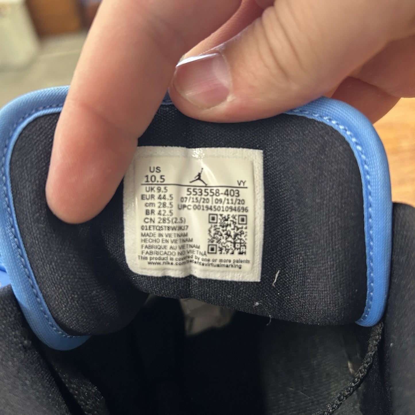 Jordan 1 Low University Blue - Used - 10.5 Men's