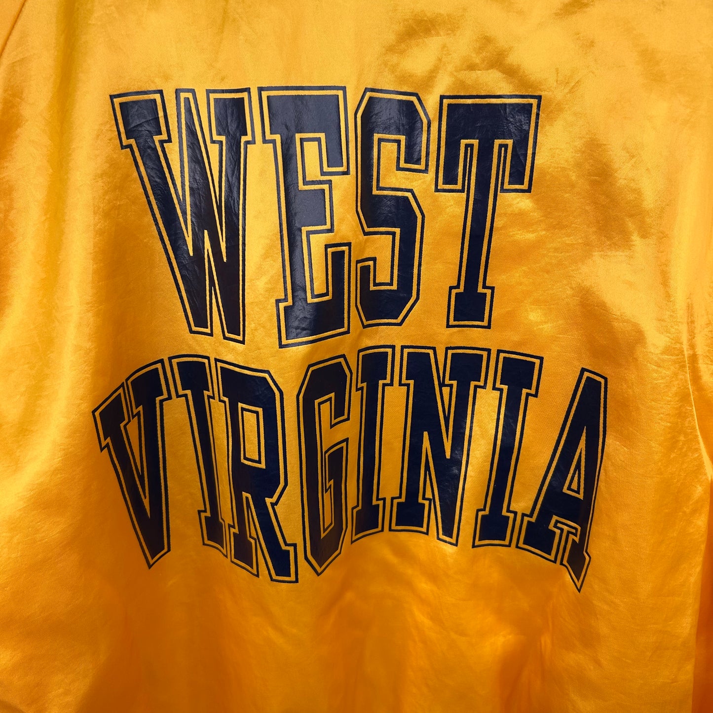 Vintage 80s Gold West Virginia Bomber Jacket (L)