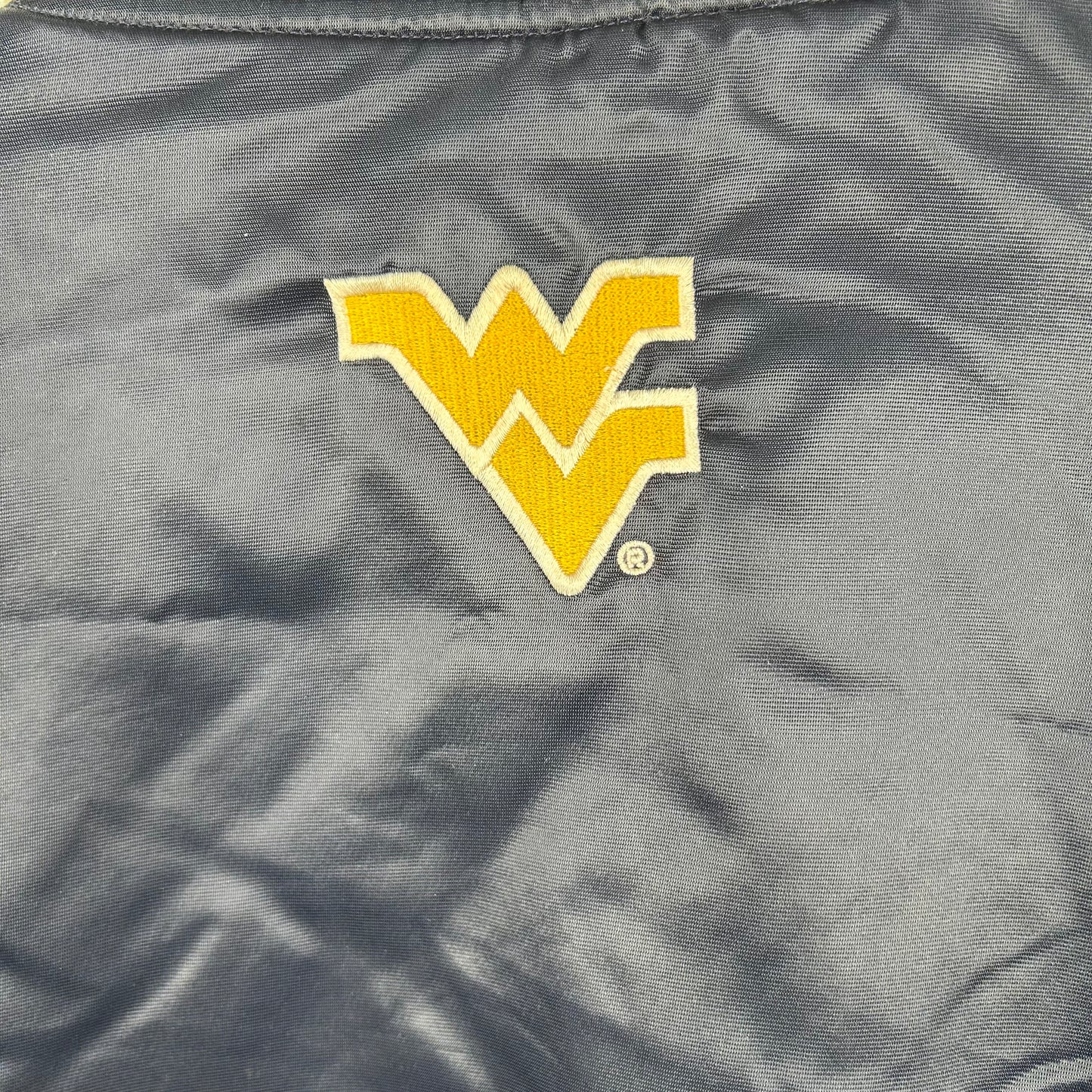 Vintage 90's WVU Button-Up Bomber Jacket (M)