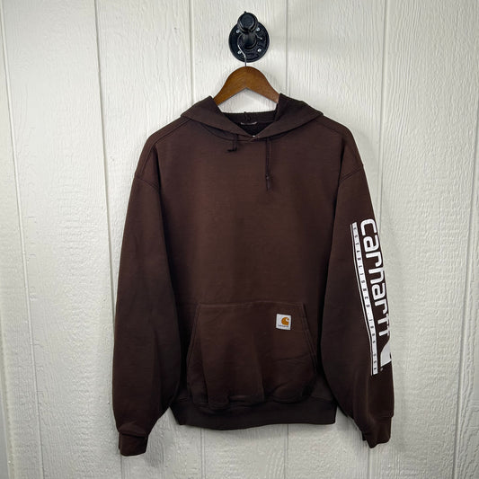 Y2K Faded Brown Carhartt Hoodie (M)