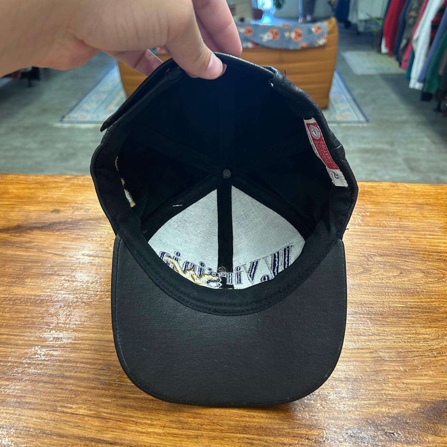 90's Coal Rush West Virginia Mountaineers Leather Hat