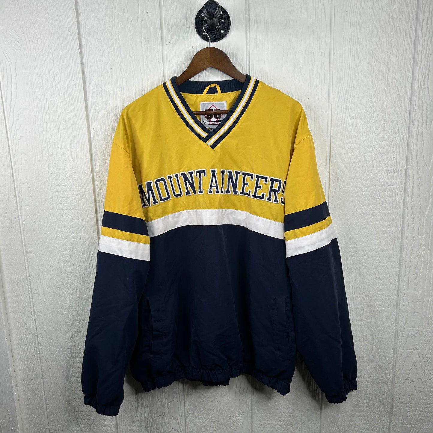 Vintage 90's WVU Mountaineers Double-Sided Windbreaker (XXL)