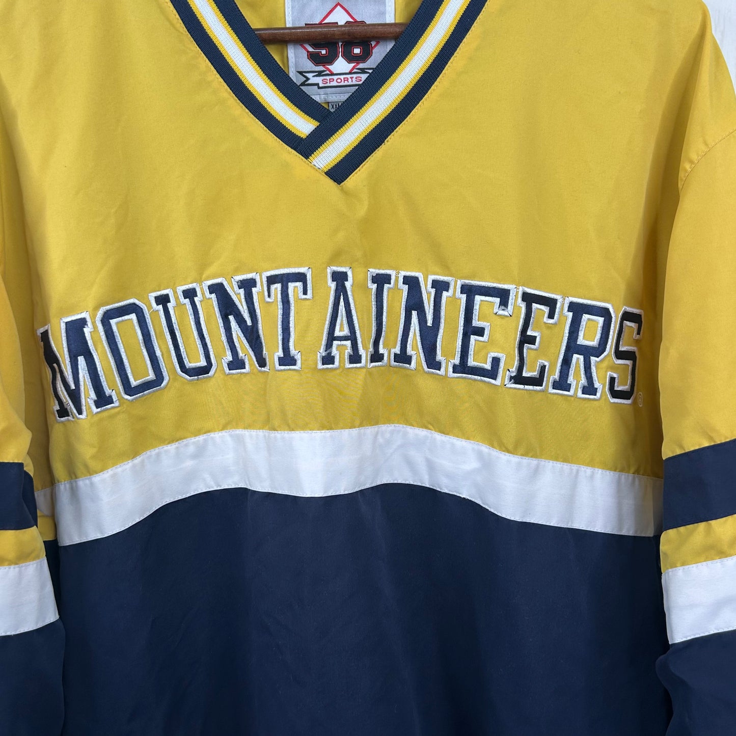 Vintage 90's WVU Mountaineers Double-Sided Windbreaker (XXL)