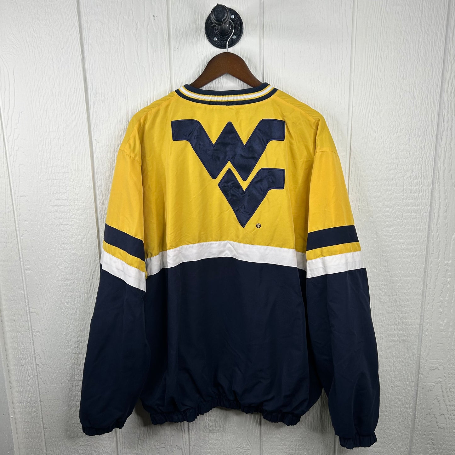 Vintage 90's WVU Mountaineers Double-Sided Windbreaker (XXL)