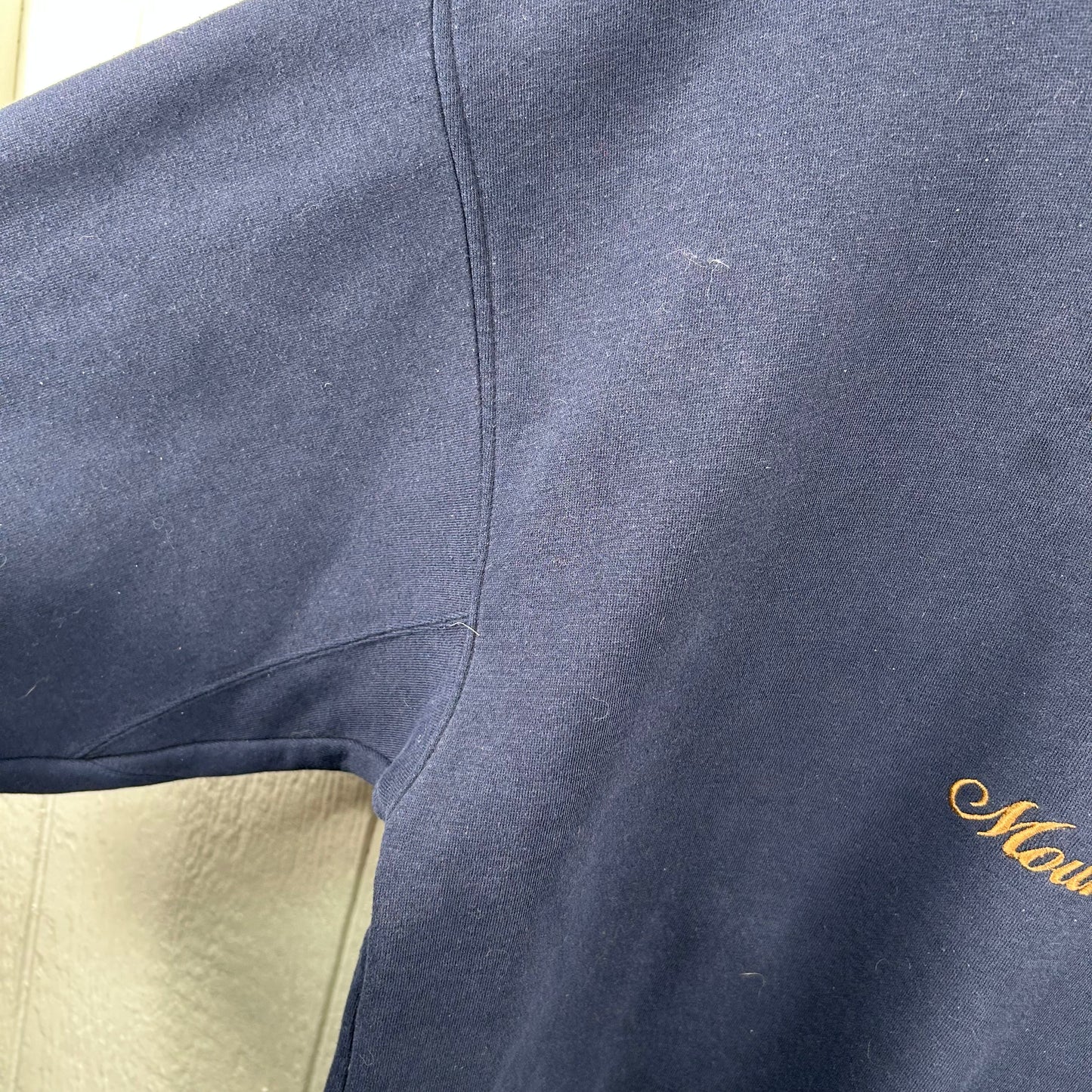 Vintage 90's Flying WV Leather Logo Crewneck (L)