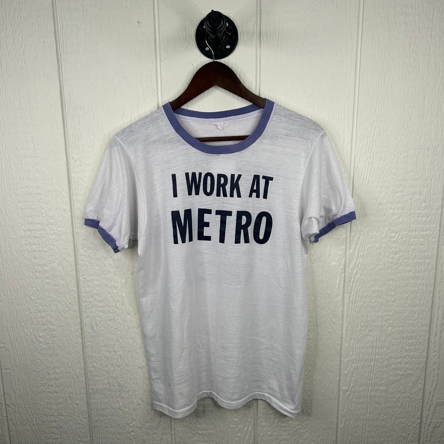 Vintage 90s 'I Work At Metro' Morgantown Tee (L)