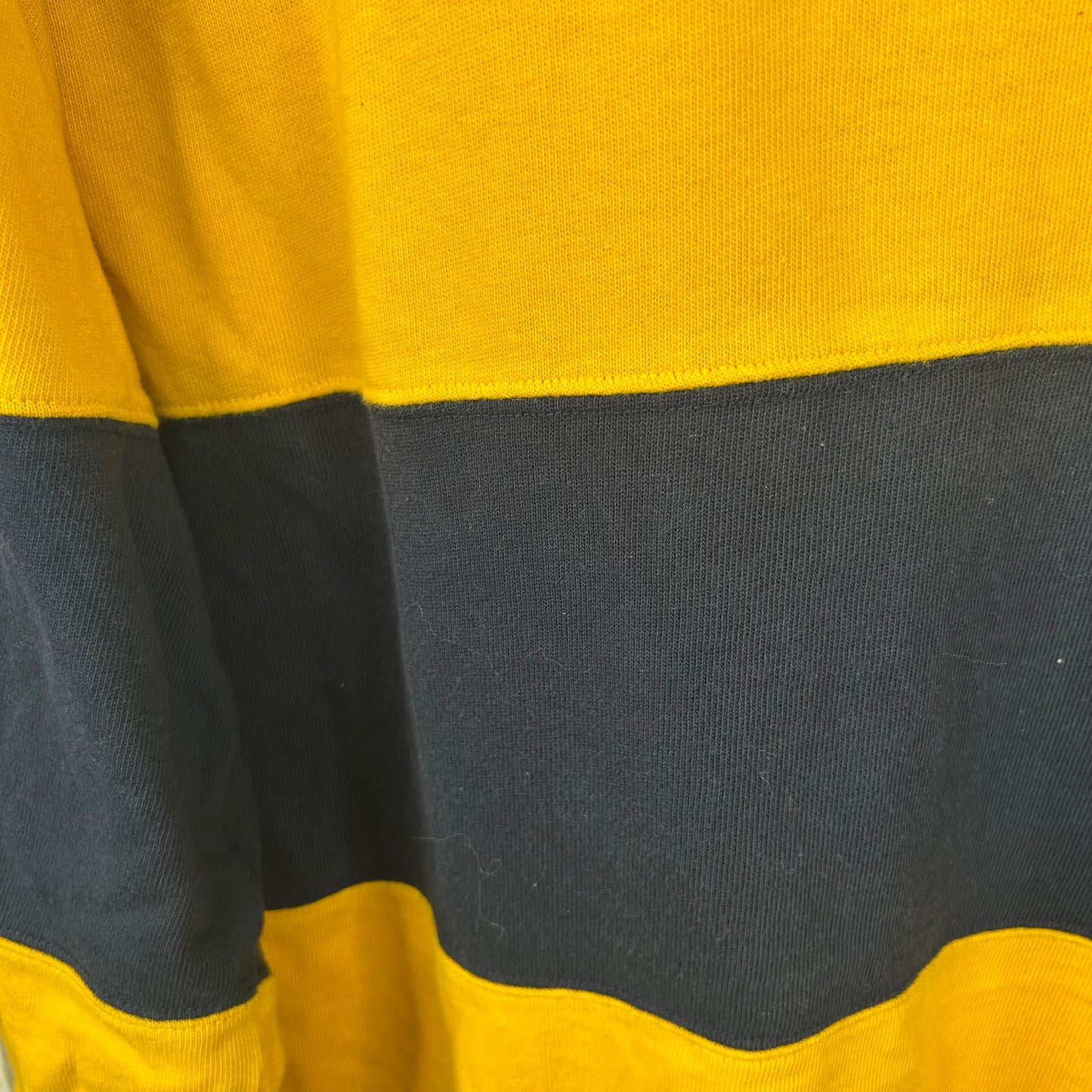 Vintage 90s Polo Ralph Lauren Gold & Navy Heavy Weight Long Sleeve (L)