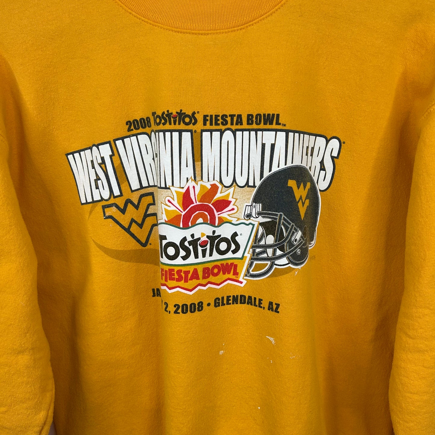 Vintage 2008 WVU Mountaineers Fiesta Bowl Crewneck (M)