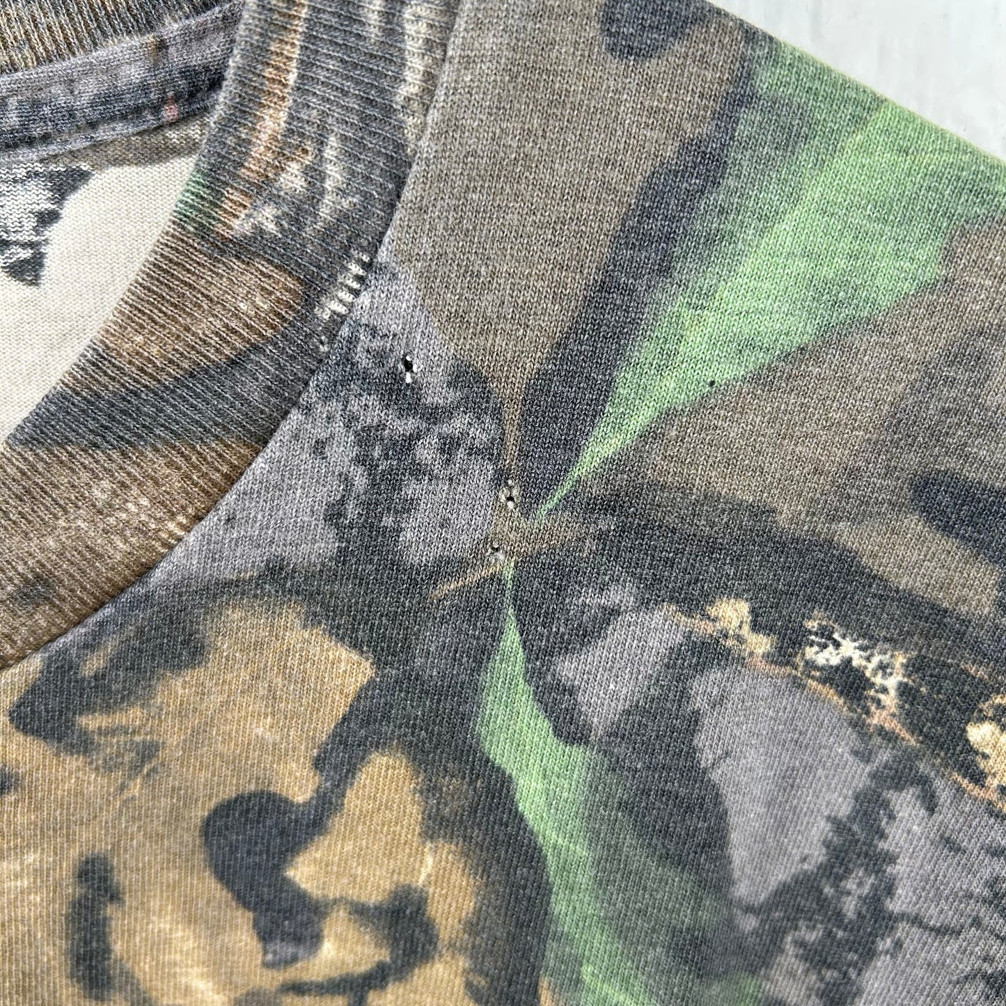 Vintage 90's Jerzees Faded Camo Tee (XL)