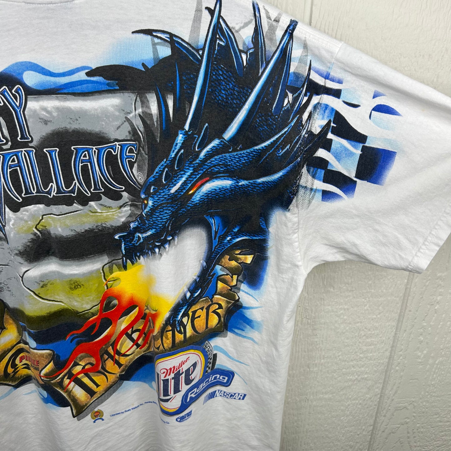 Vintage 90's Track Slayer NASCAR All Over Print Graphic Tee (L)
