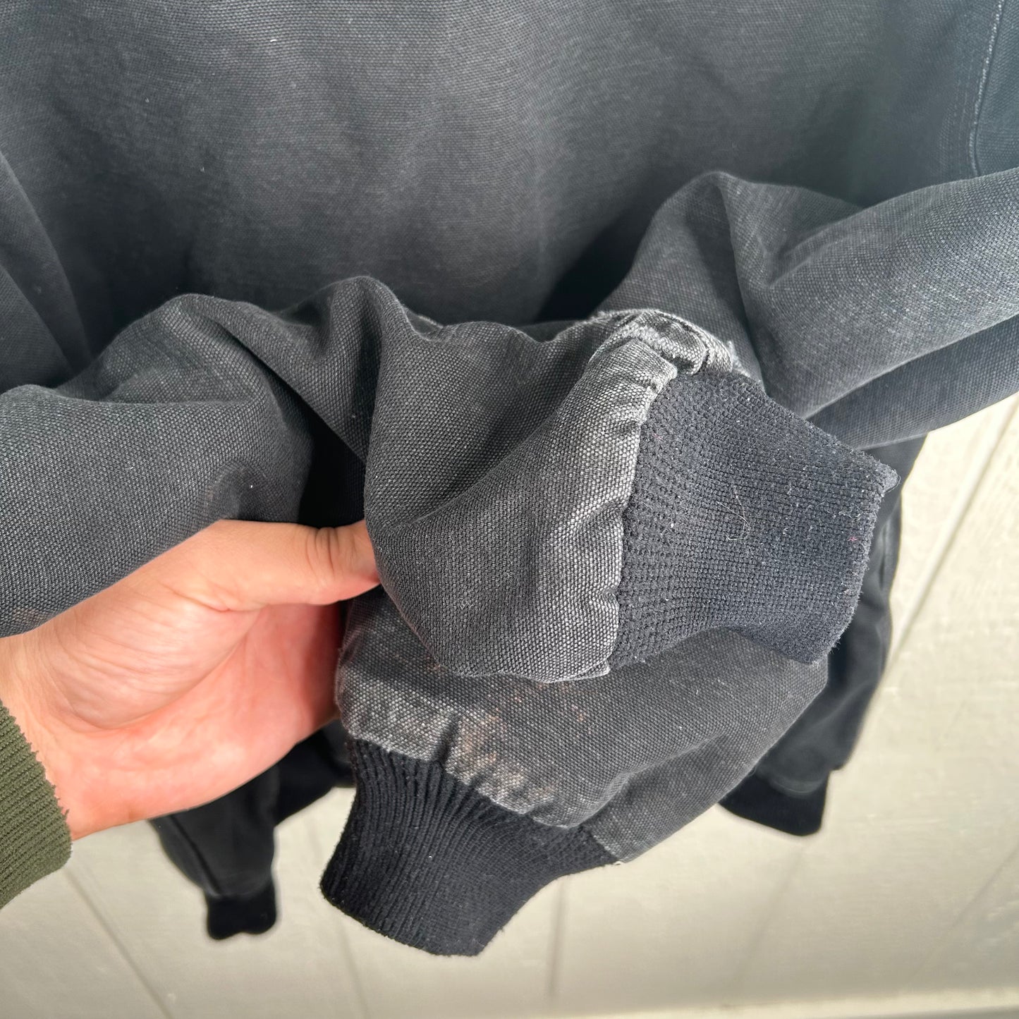 Y2K Sherpa Lined Black Carhartt Jacket (M)