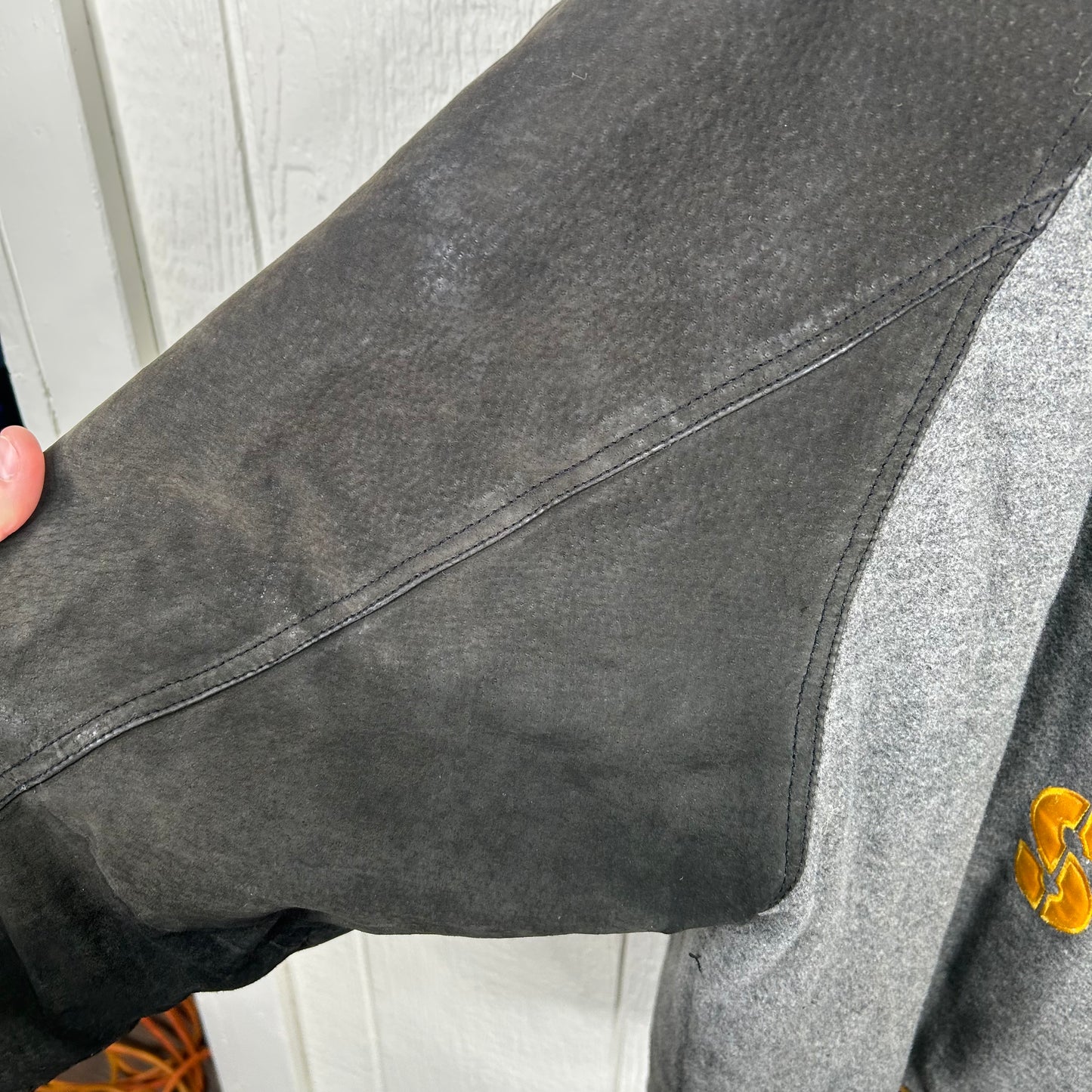 Y2K Pittsburgh Steelers NFL Zip-Up Wool Bomber Jacket (XL)