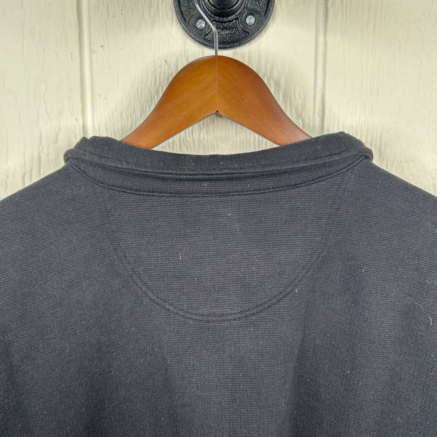 Vintage 90's Lee Black Quarter-Zip Crewneck (XL)
