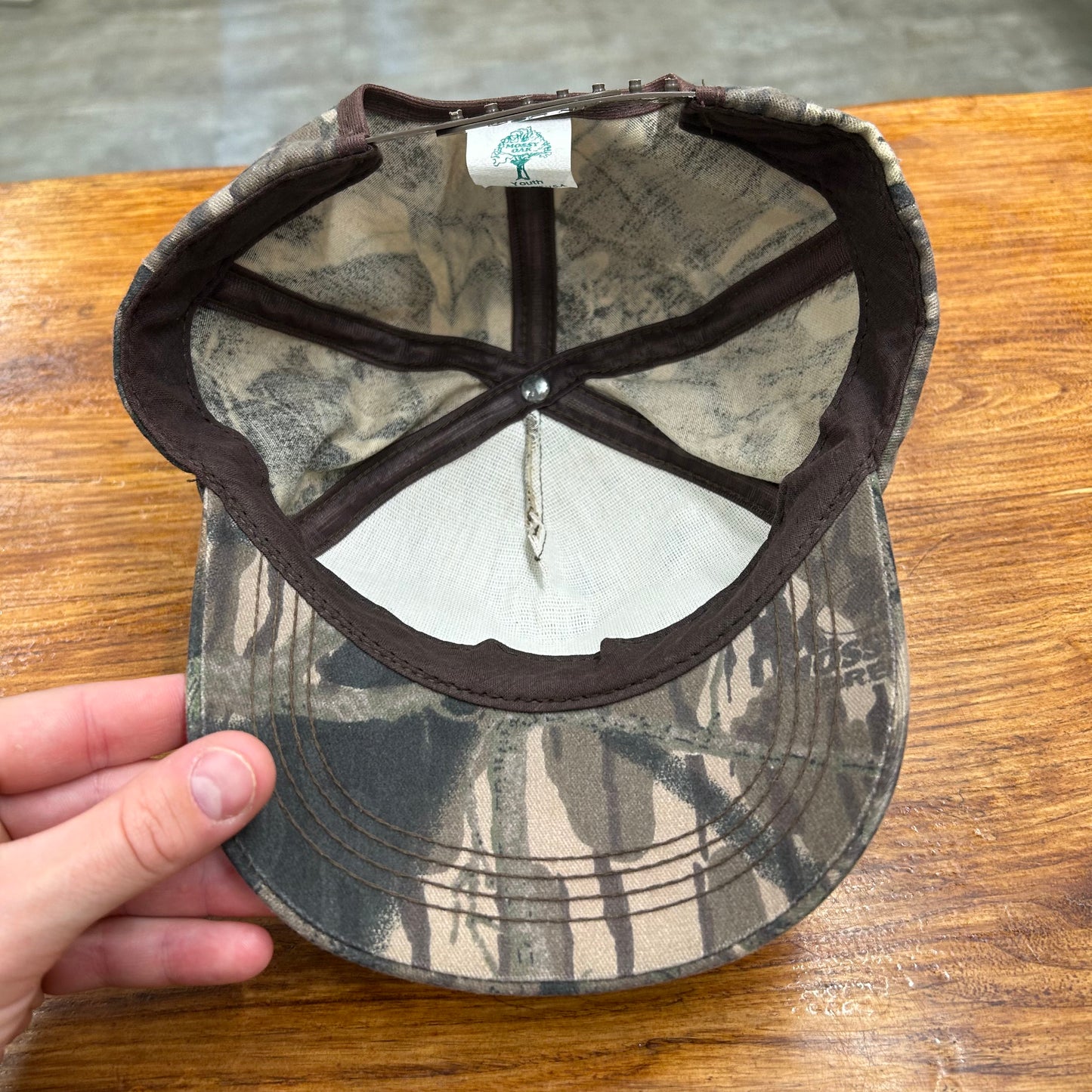Vintage 90's Mossy Oak Snap Back Camo Hat (One Size)