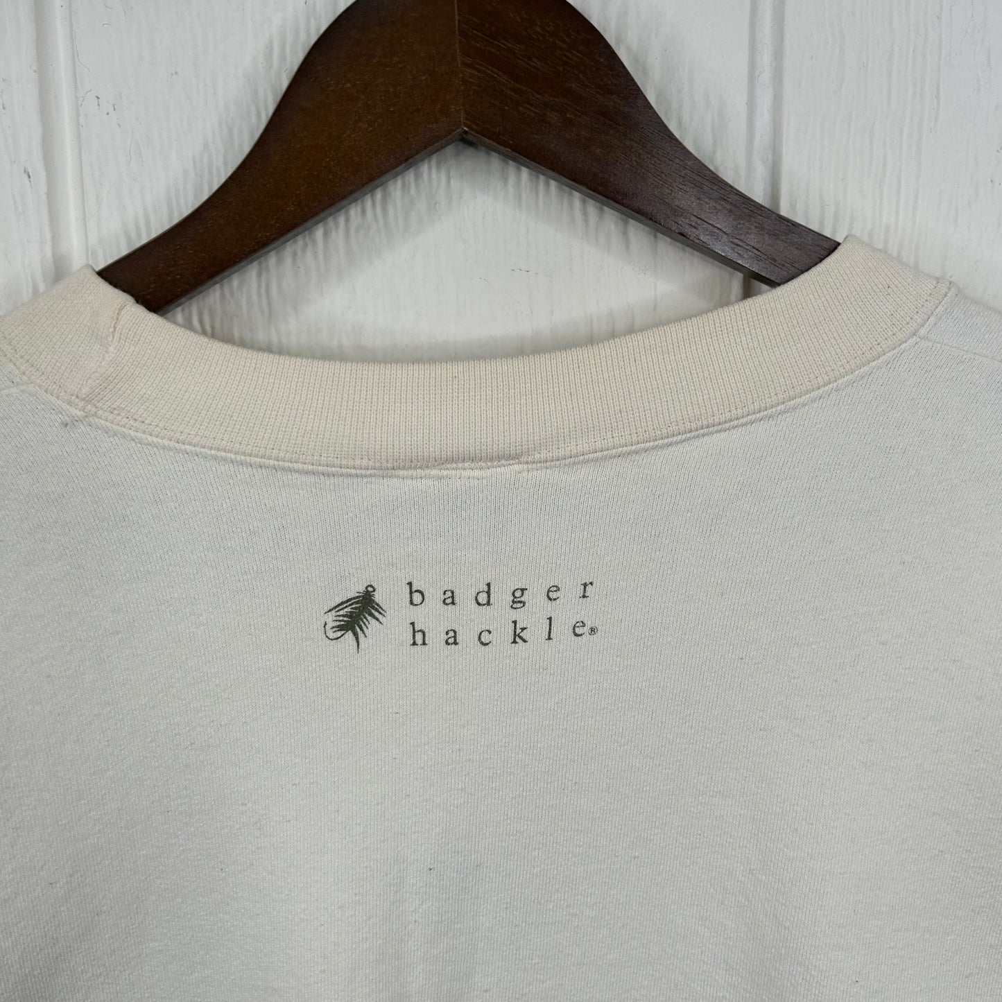 Vintage 80's Badger Hackle Fishing Crewneck (L)