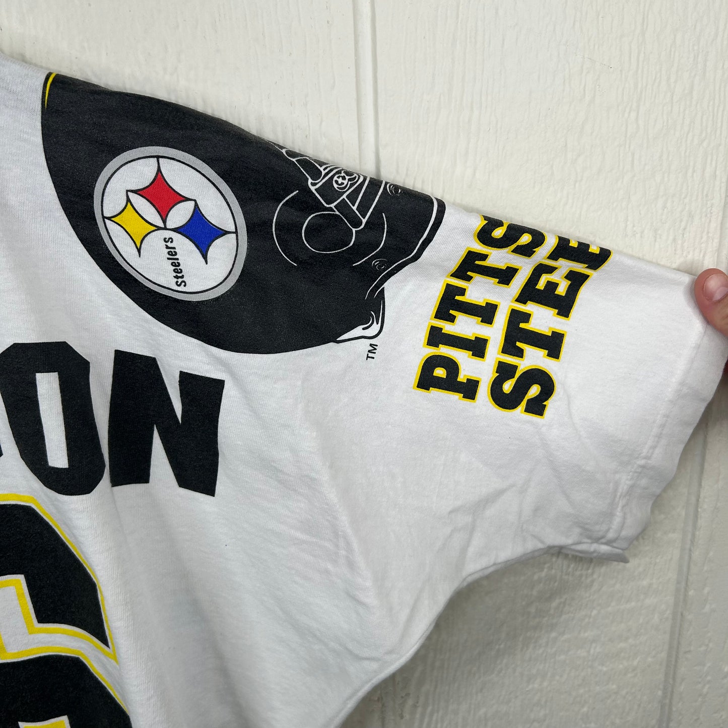 Vintage 1995 Pittsburgh Steelers Spell Out Graphic Tee (XL)