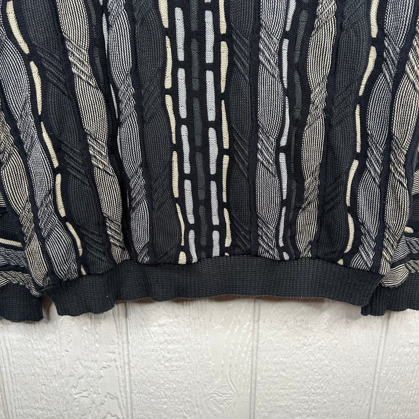 Vintage 90's Coogi Style 3D Knit Baggy Sweater (XL)