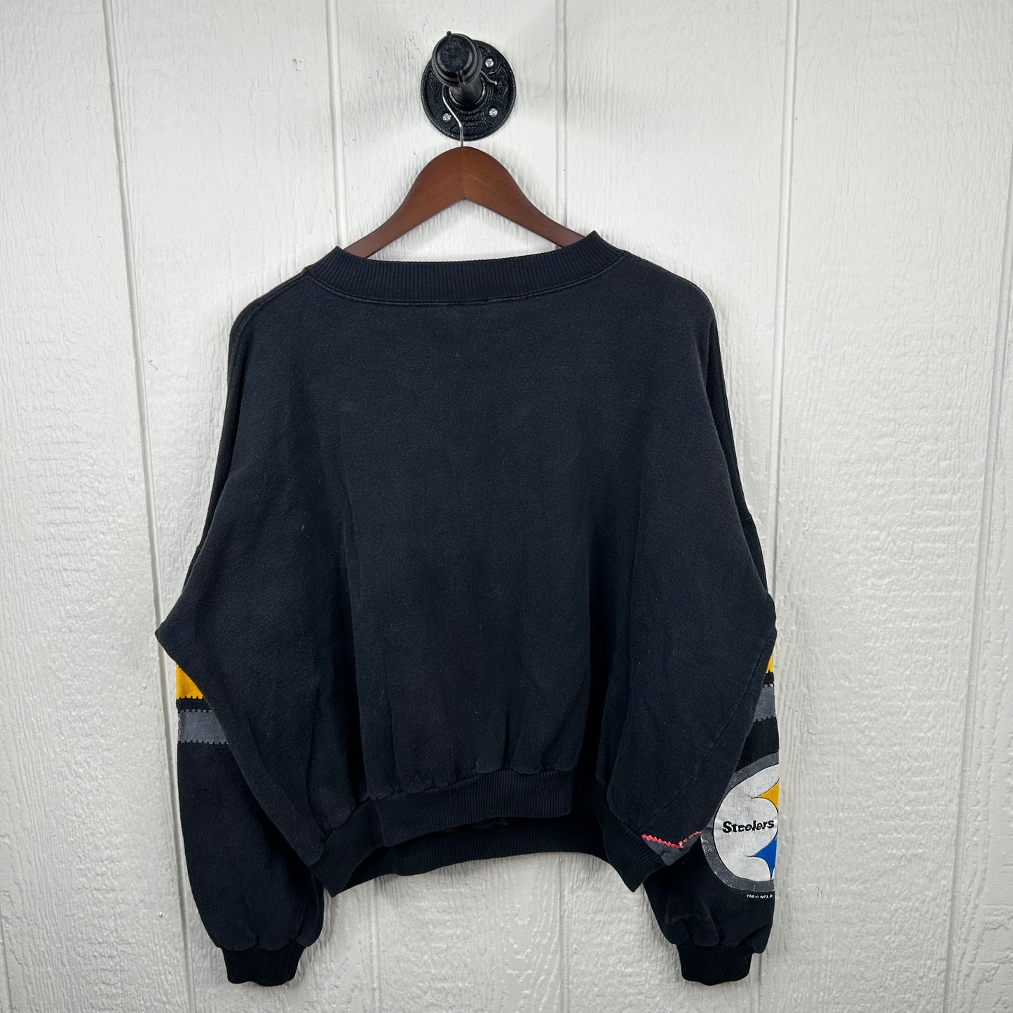 Vintage 1989 Pittsburgh Steelers Football Player Tecmo Spell Out Crewneck (L)