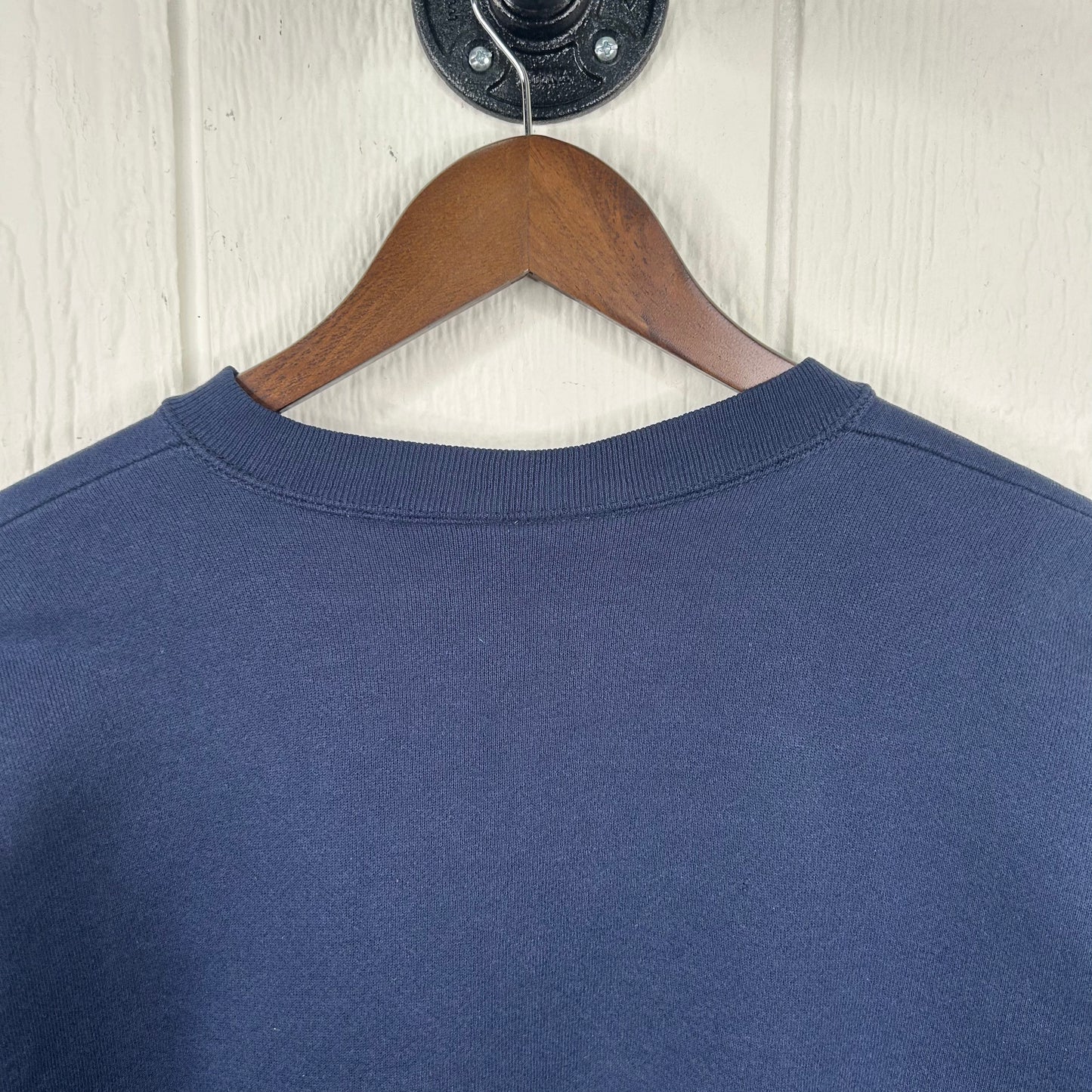 Vintage 90's Embroidered West Virginia Mountaineers Navy Crewneck (XL)