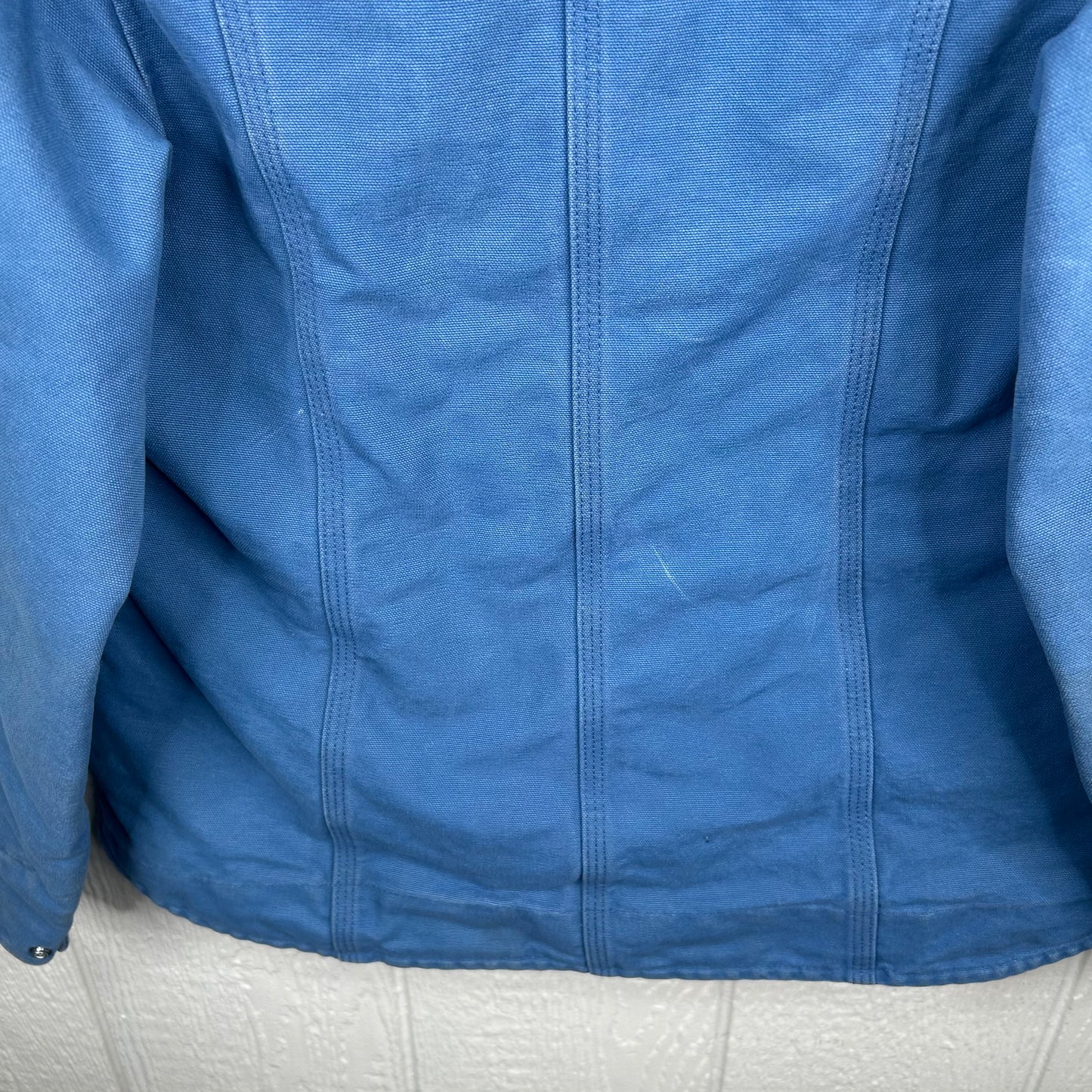 Vintage y2k Women's Blue Fur-Lined Carhartt Jacket (M)