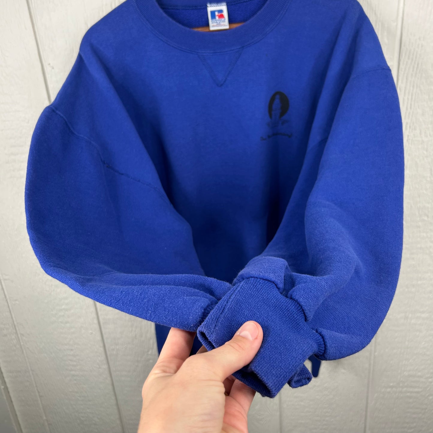 Vintage Heavyweight Royal Blue Old School Screen Printed Crewneck (XXL)