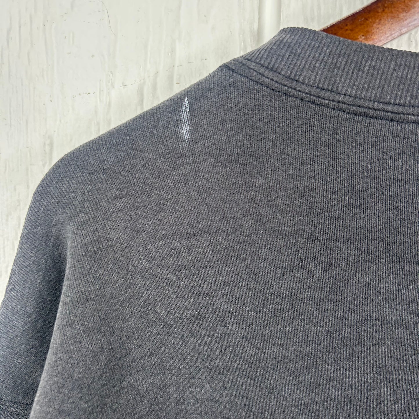 Vintage Faded Black Old School Screen Printed Crewneck (L)