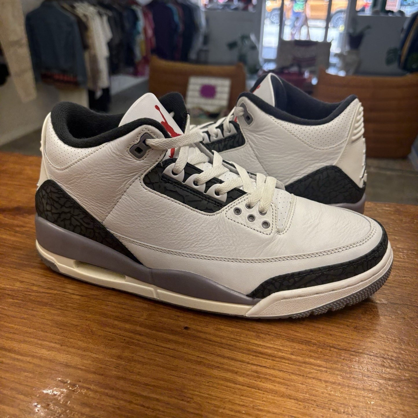 Size 10.5 -Jordan 3 Retro Cement Grey