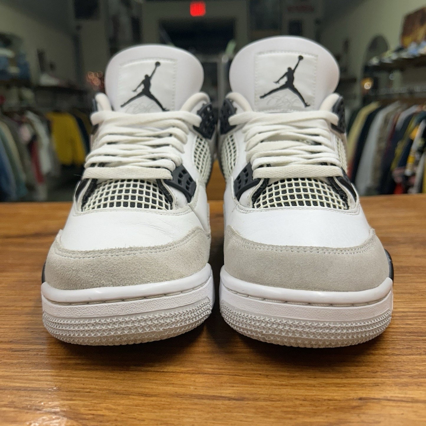 Size 9 - Jordan 4 Retro Mid Military Black Lightly Used