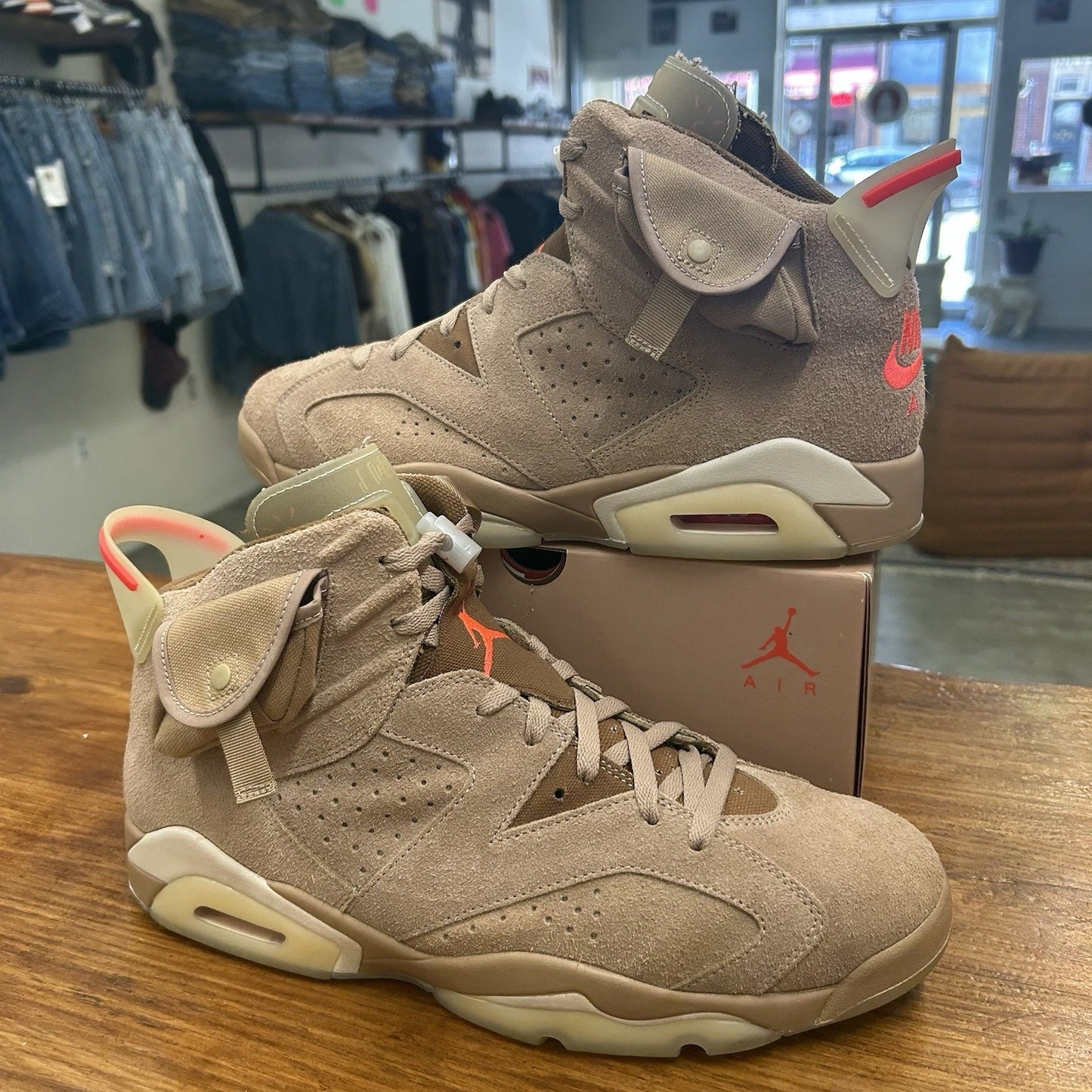 Size 13 - Jordan 6 x Travis Scott British Khaki
