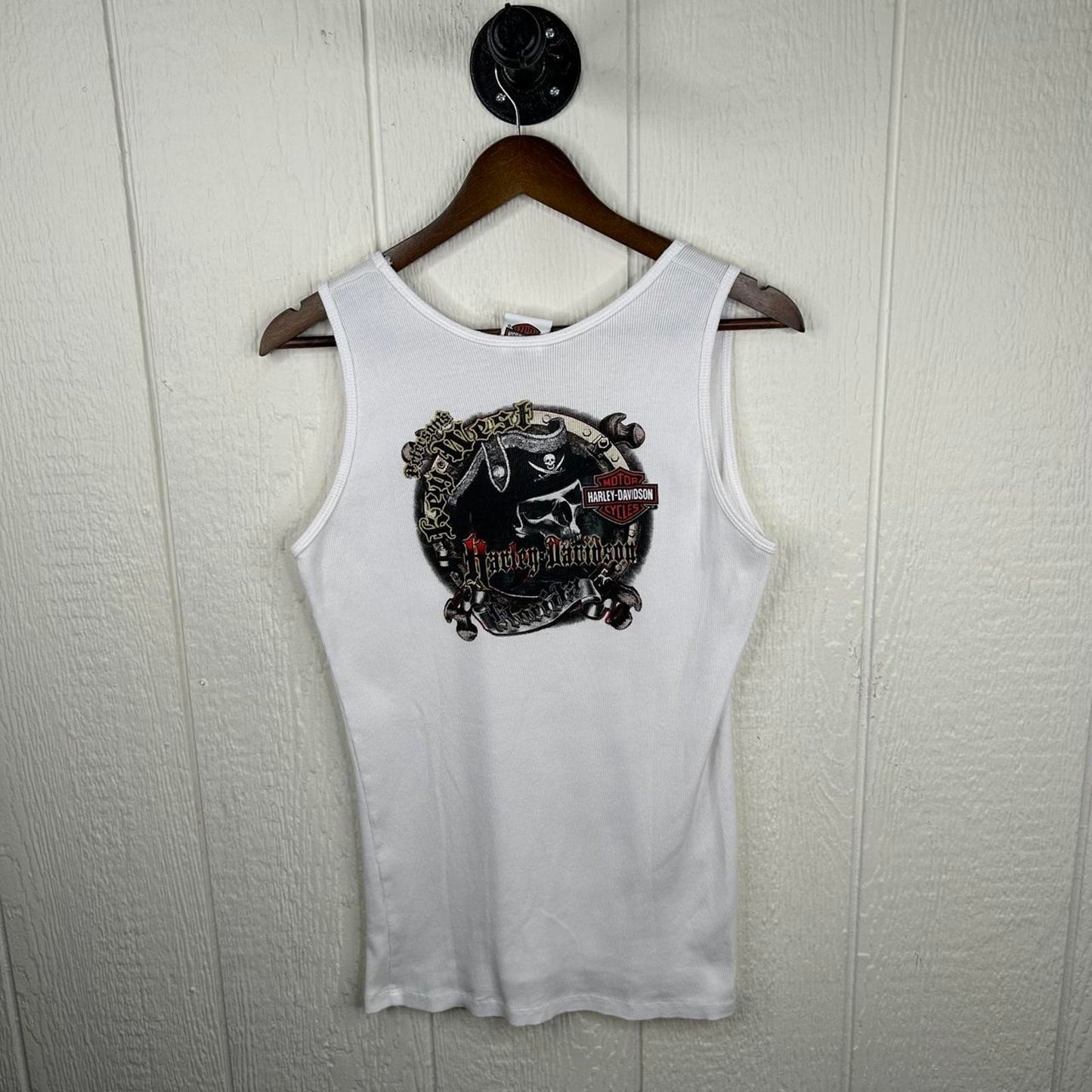 2000s Harley Davidson Key West Grunge Skull Women’s Tank (L)