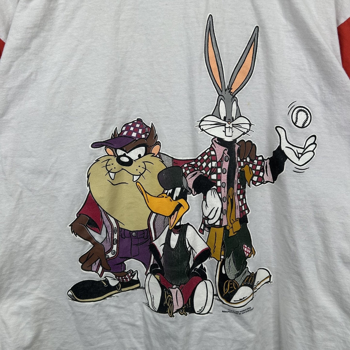 Vintage 1994 Bugs Bunny & Taz Button-Up Baseball Style (L)