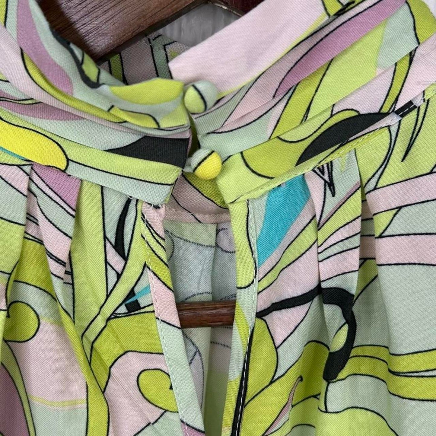 2000s y2k Pucci Style Pastel Halter Top (S)