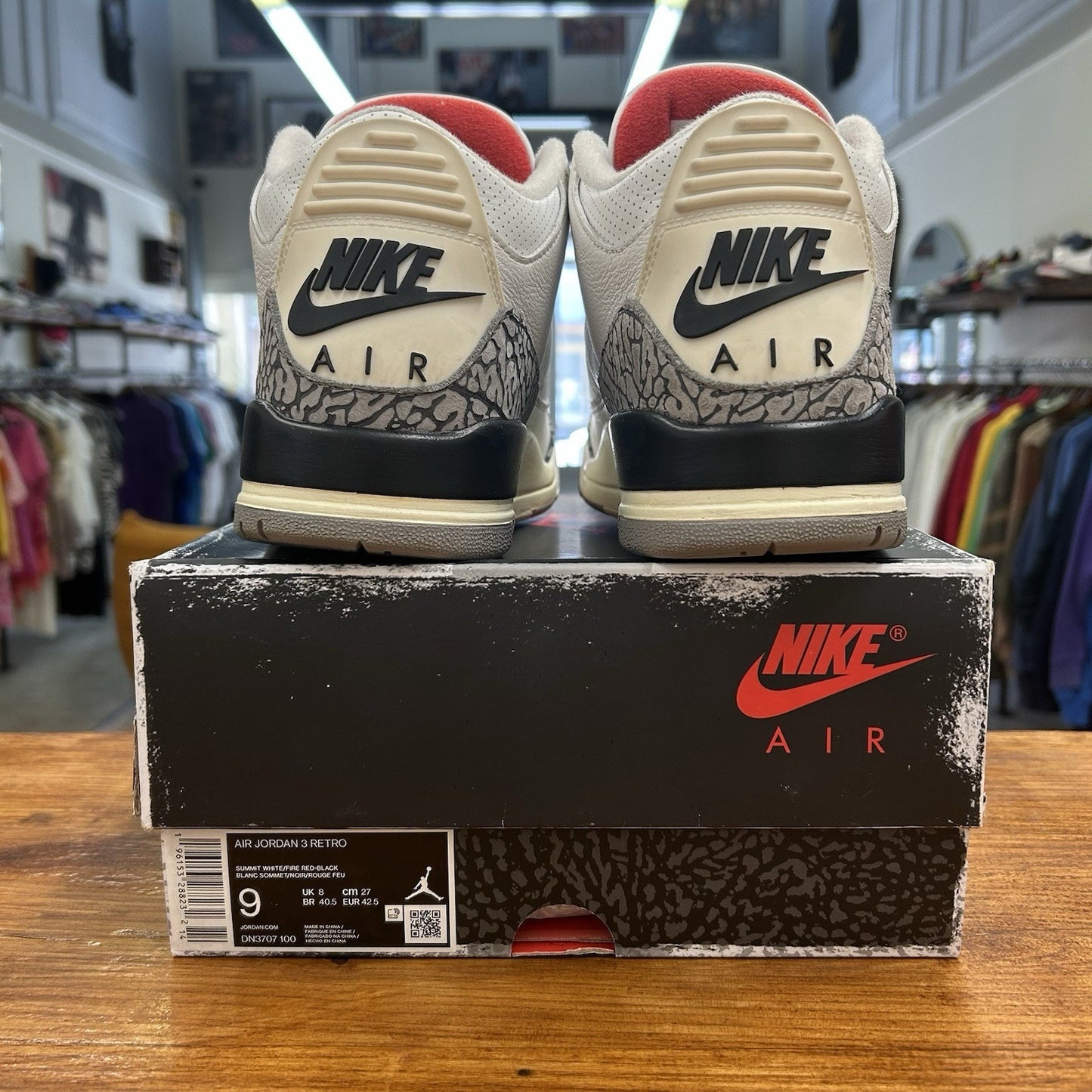 Size 9 - Jordan 3 Retro Mid White Cement Reimagined Lightly Worn OG All