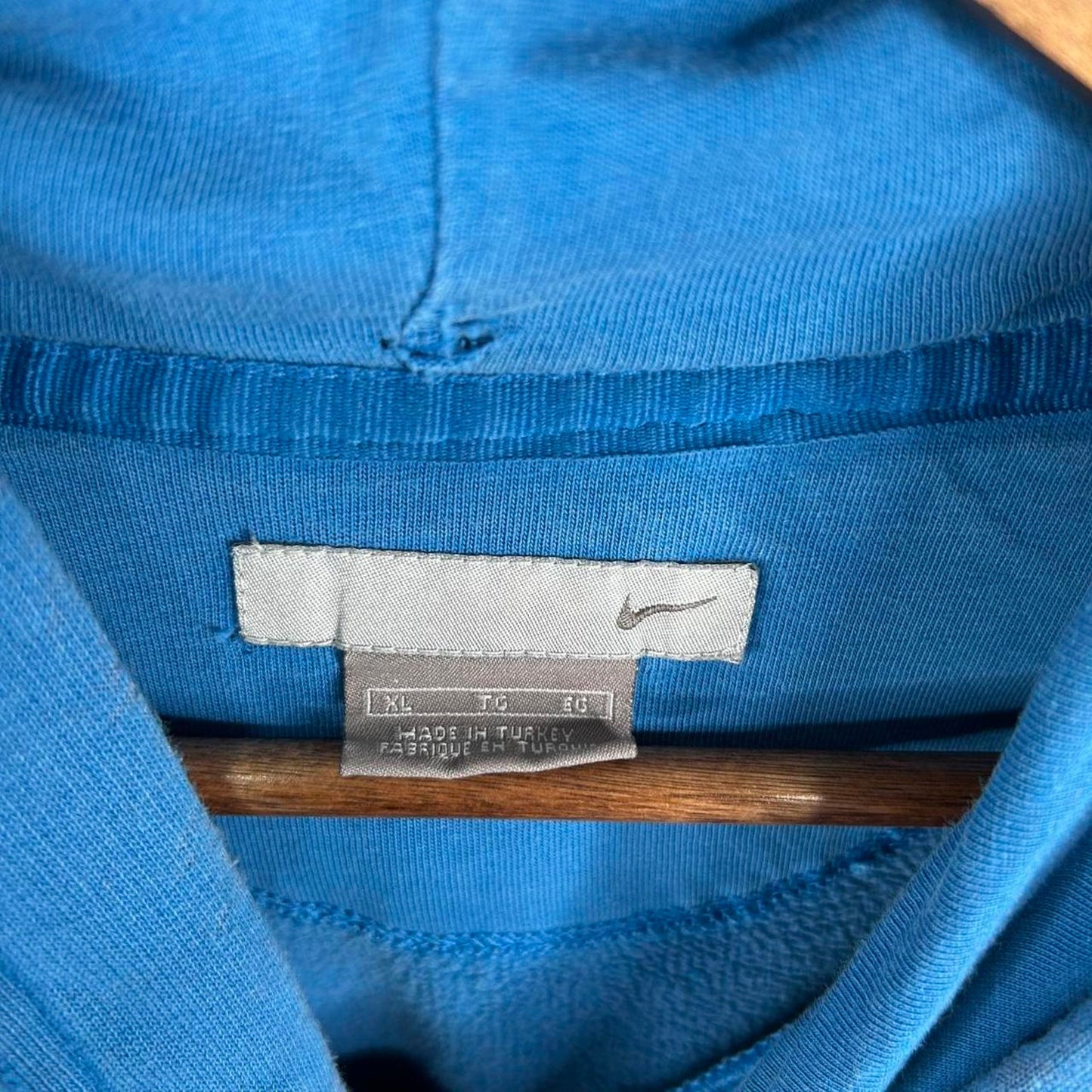 Y2K Nike Light Blue Oversized Streetwear Hoodie (XL)