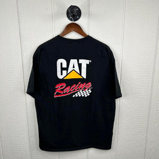 Vintage 90’s Black CAT Racing Graphic Tee (XL)