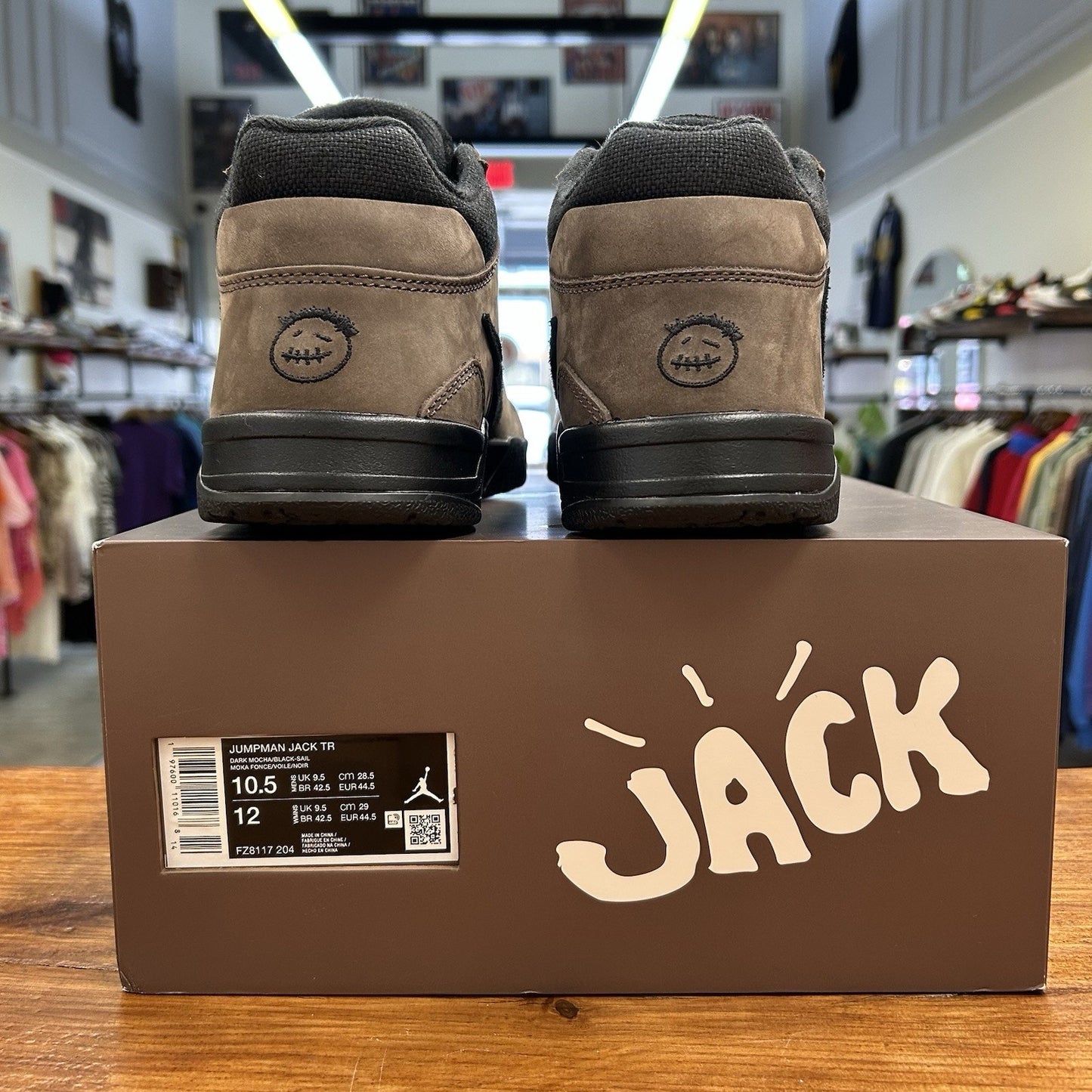Size 10.5 - Travis Scott x Air Jordan Jordan Jumpman Jack TR Dark Mocha