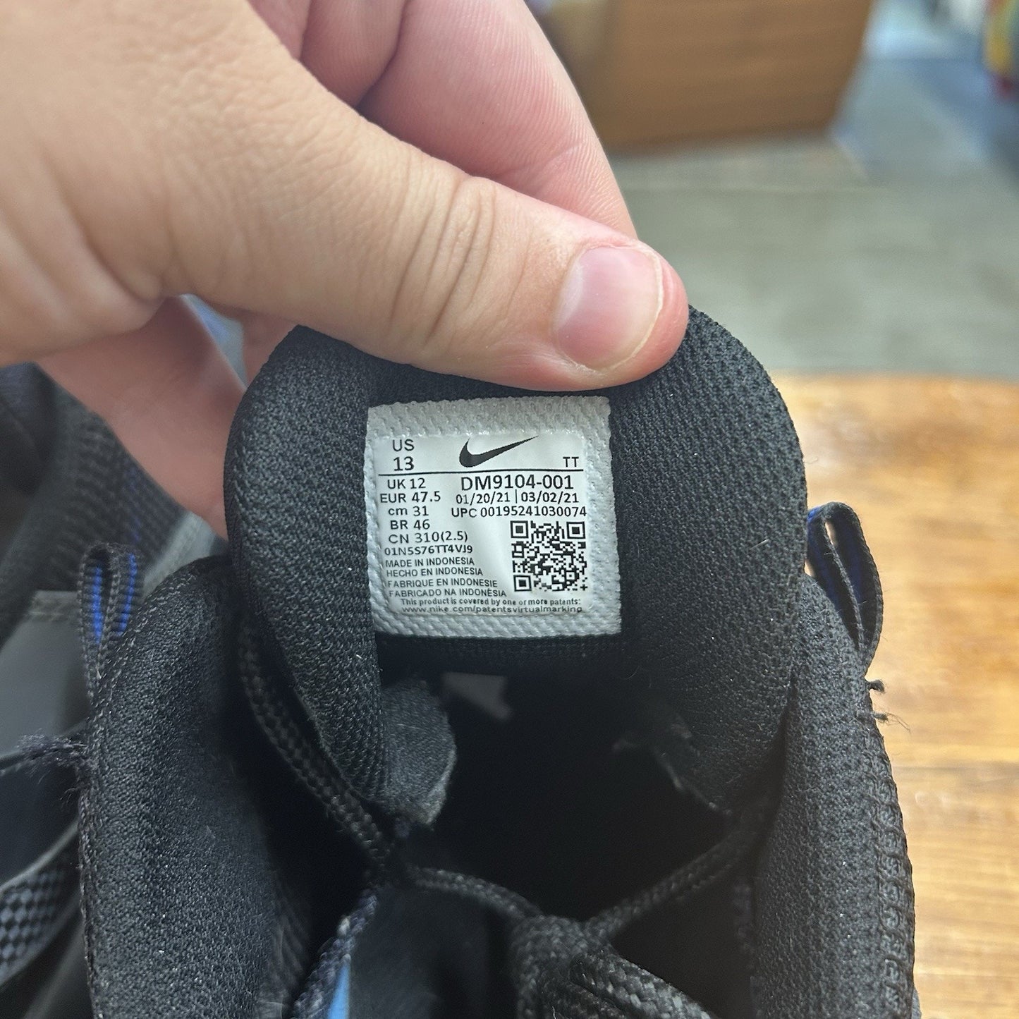 Size 13 - Nike Air Max 95 Essential Black Game Royal