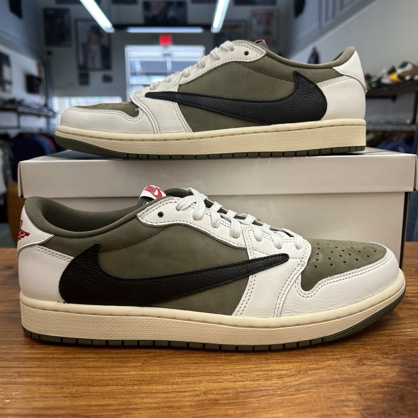 Size 10.5 - Travis Scott x Air Jordan 1 Retro OG SP Low Reverse Olive