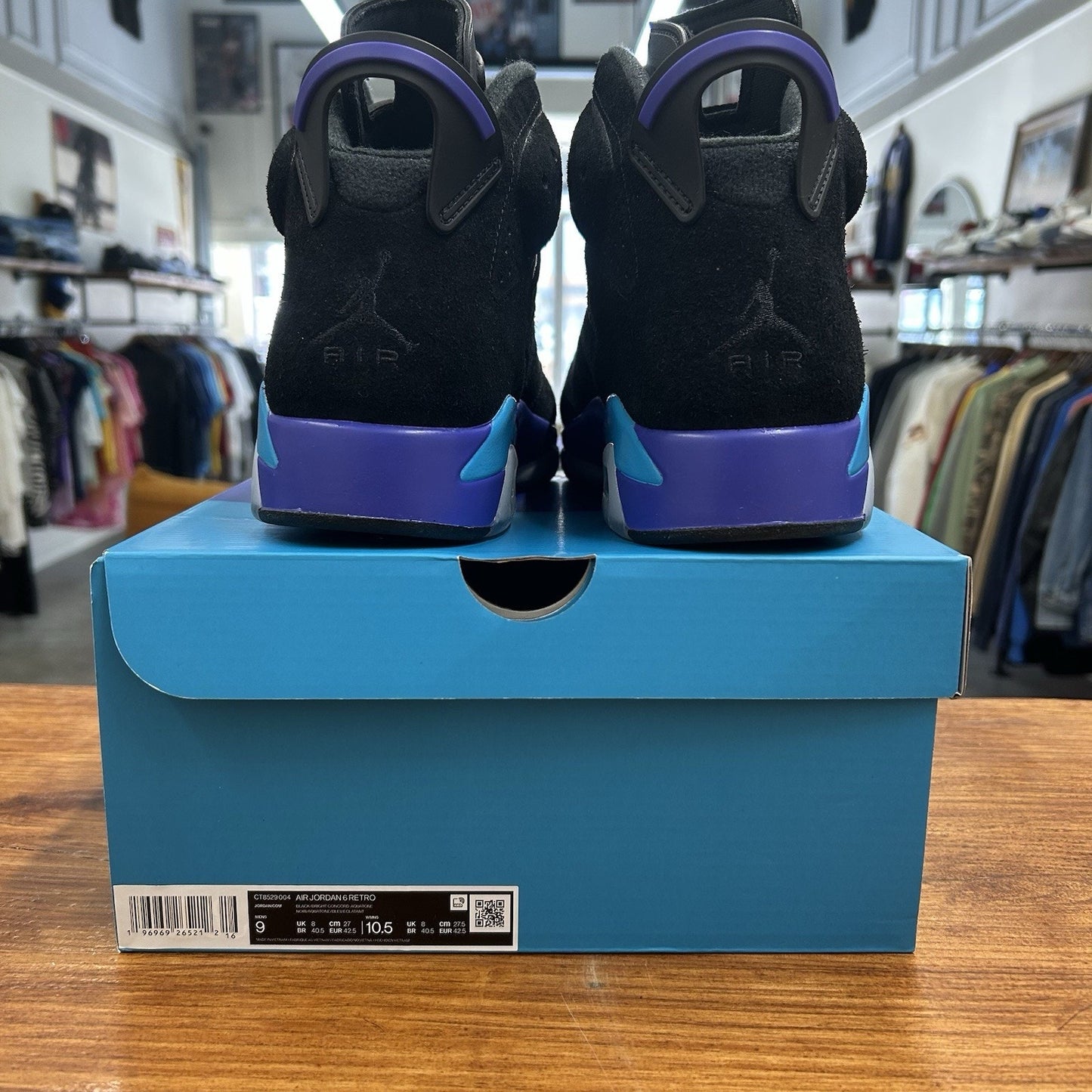 Size 9 - Air Jordan 6 Retro Aqua Worn Once OG All