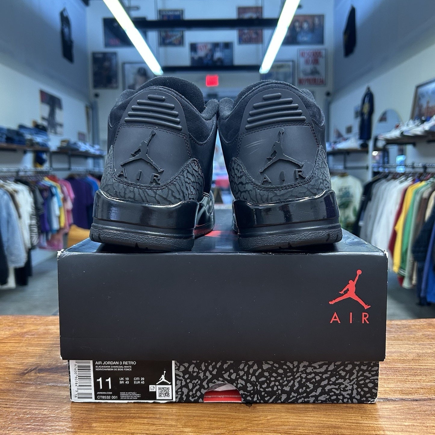 Size 11 - Air Jordan 3 Retro 2025 Black Cat Lightly Worn
