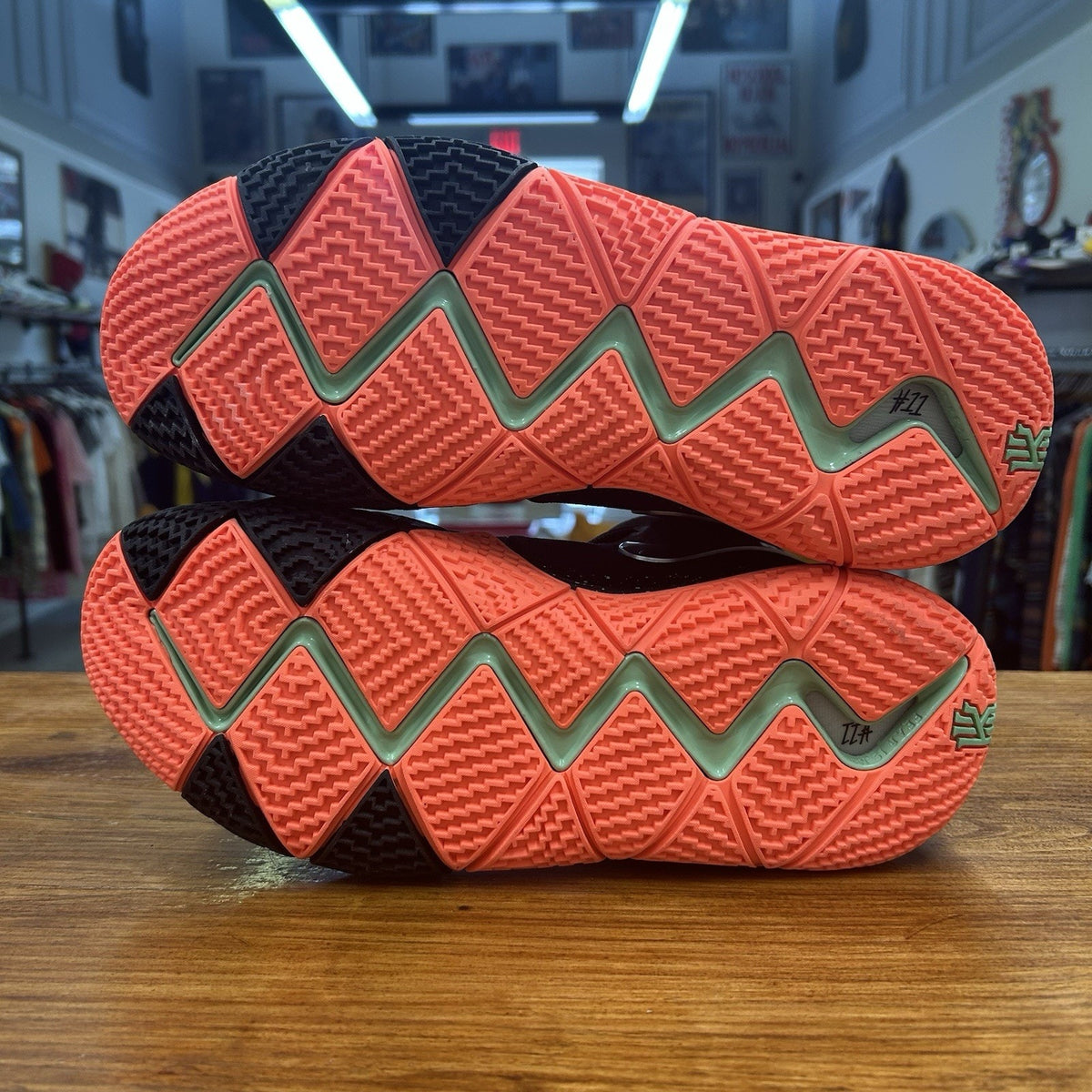Size 12 - Nike Kyrie 4 Silver Orange Worn Once No Box