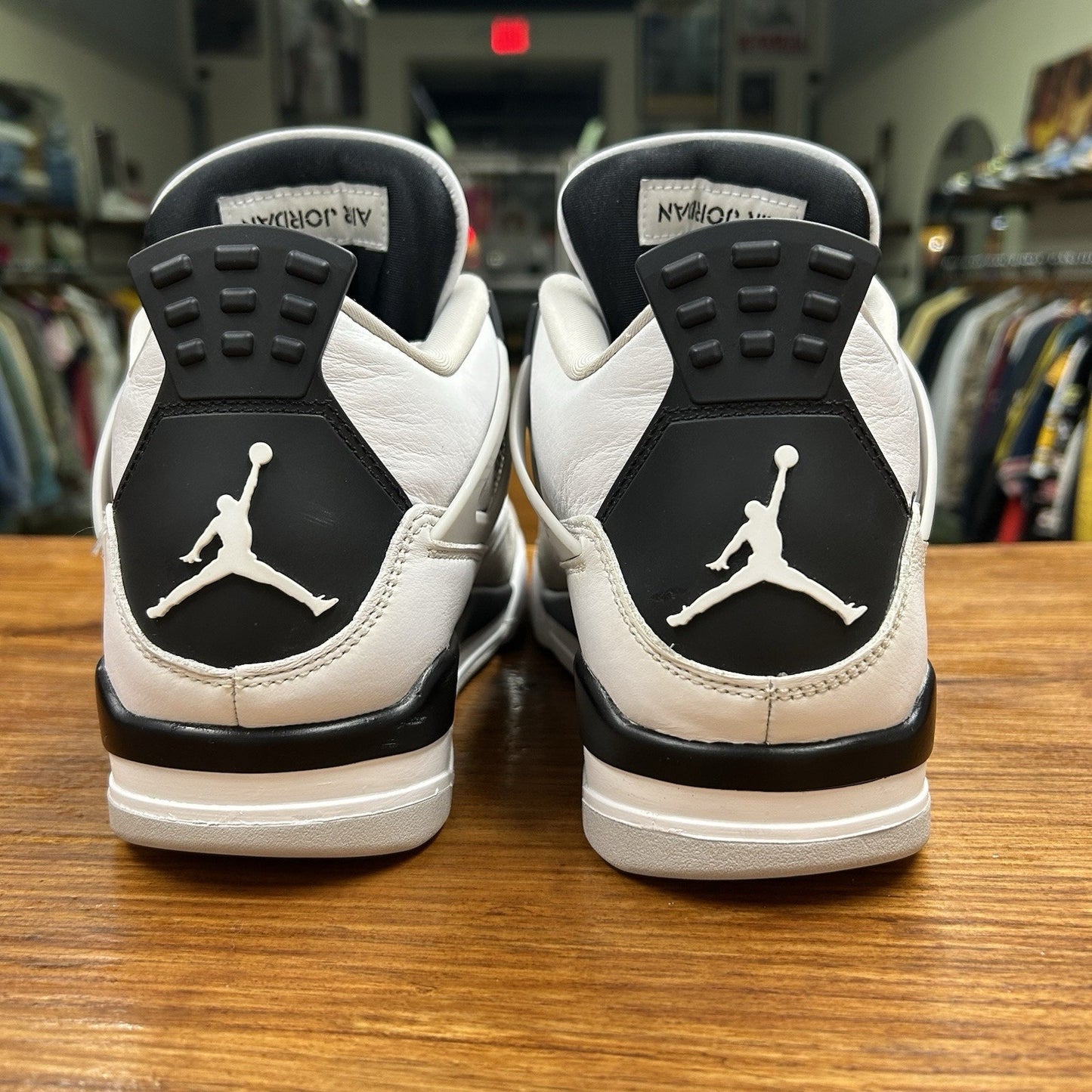 Size 9 - Jordan 4 Retro Mid Military Black Lightly Used