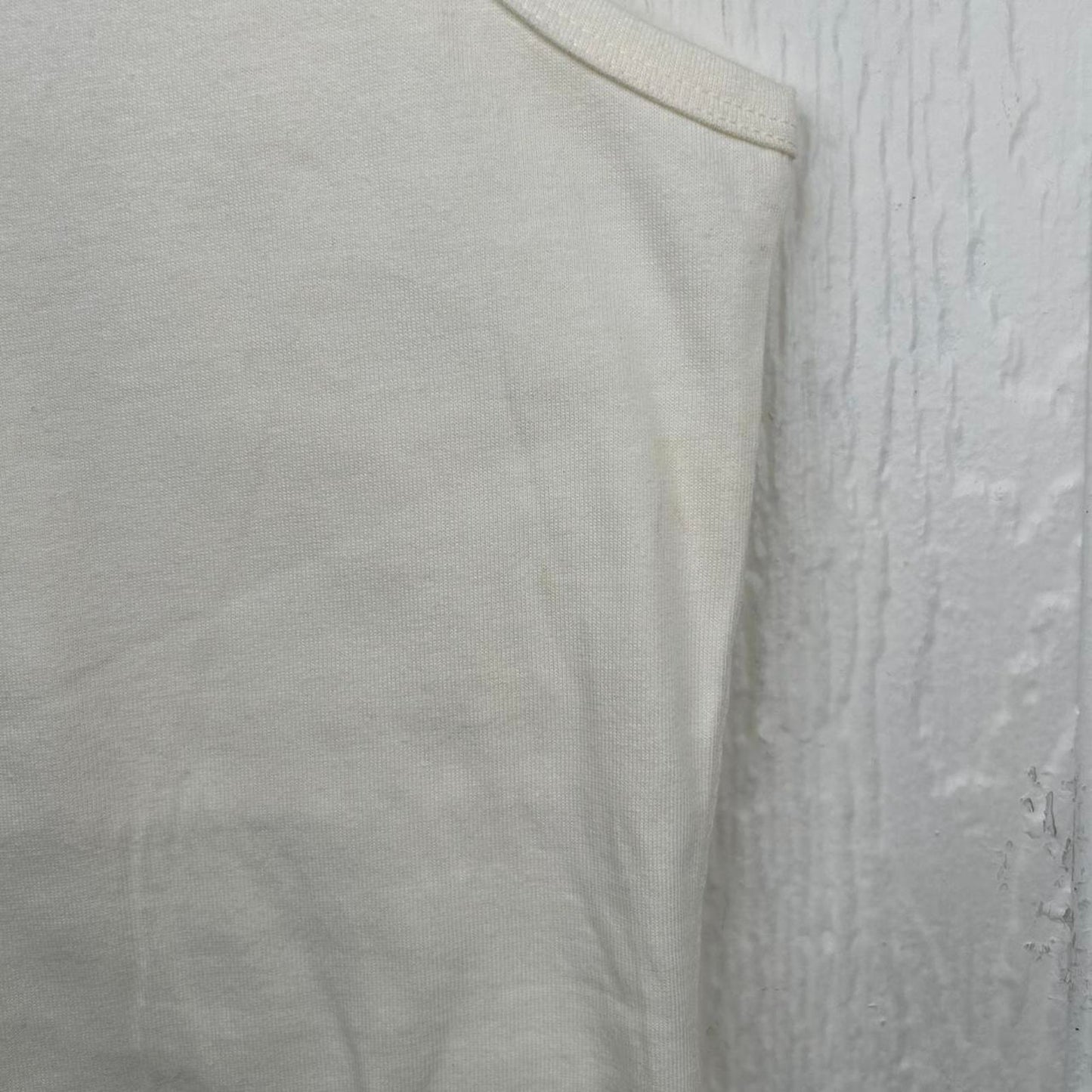 2000s y2k Sparkly V-Neck Cotton Tank Top (M)