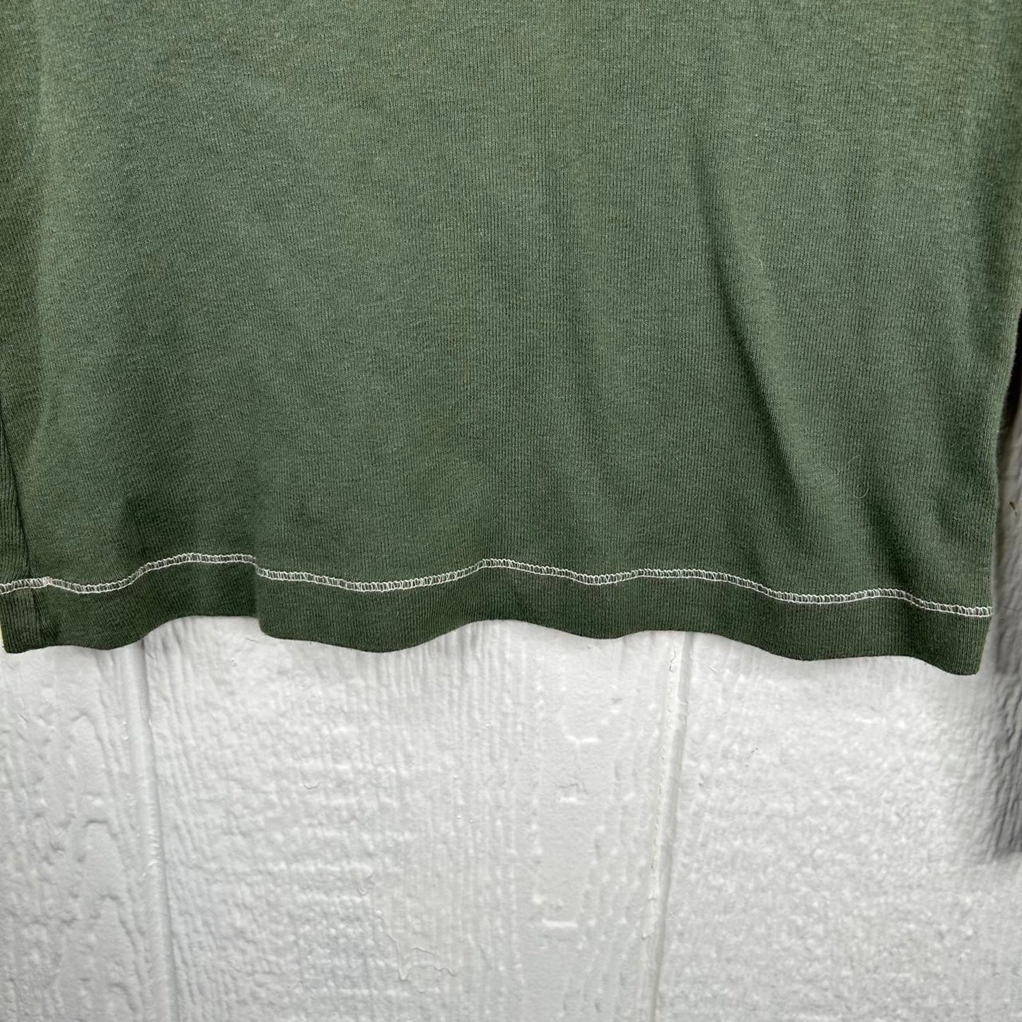2000s y2k Army Green Camo Print Butterfly Baby Tee (M)