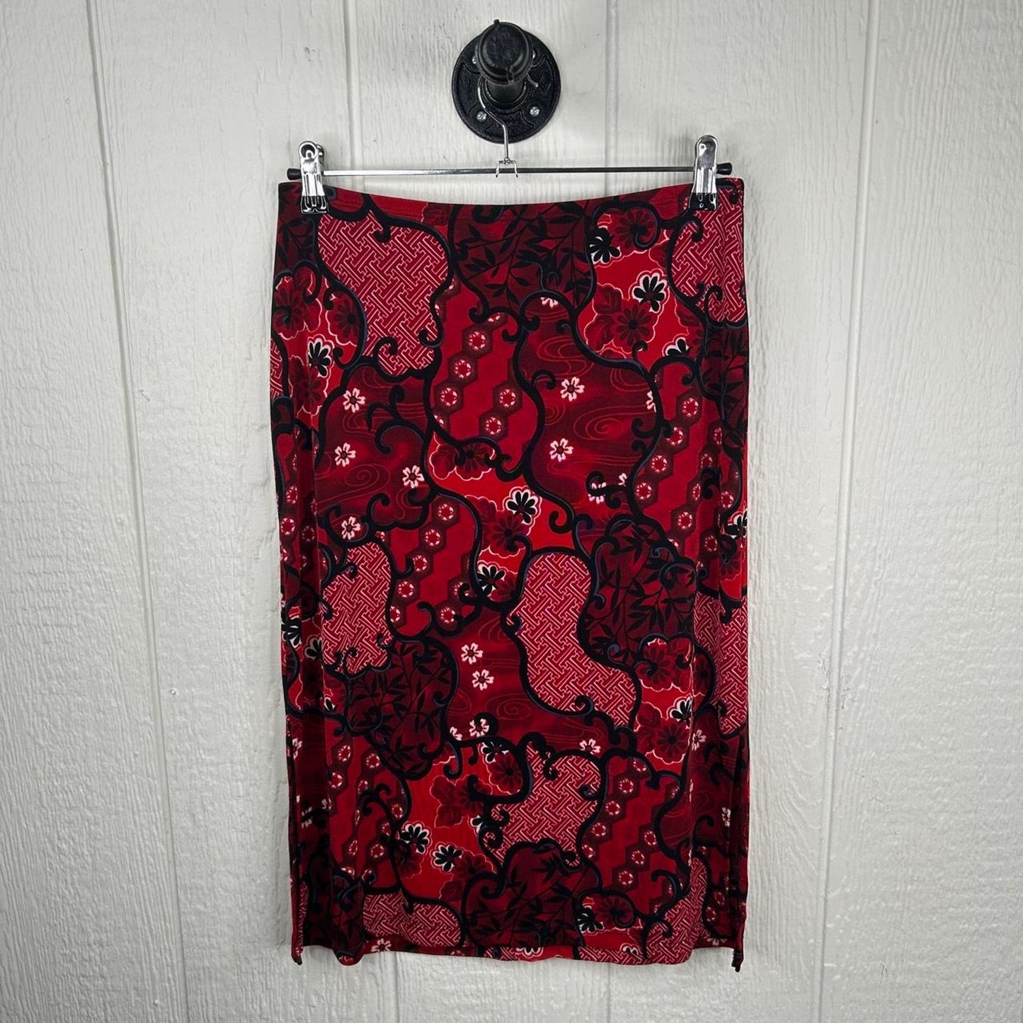 Vintage 90’s Paisley Witchy Floral Print Two Piece Stretchy Matching Skirt & Top (M)