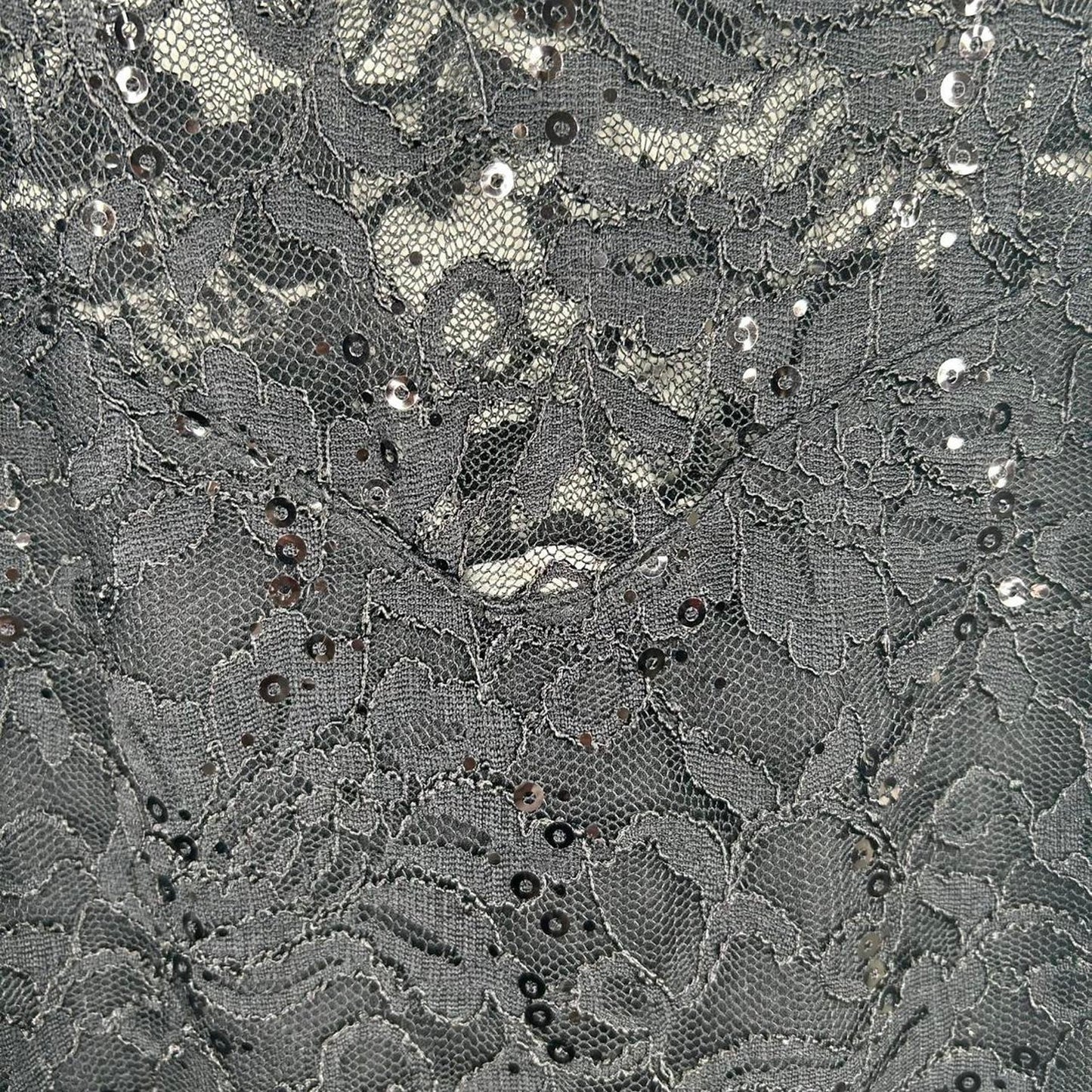 Vintage 90’s Black Sparkly Lace Halter Top (S)