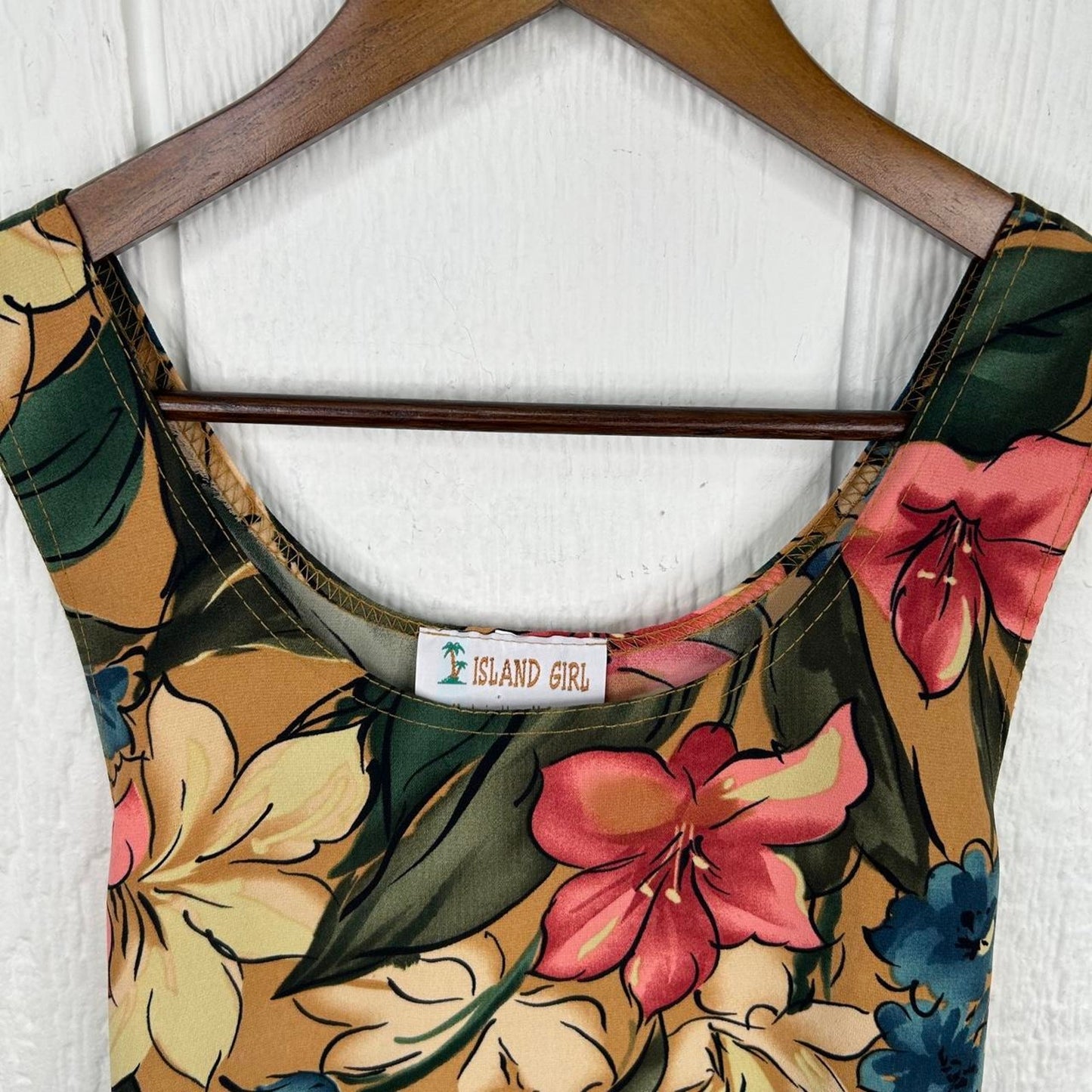 Vintage Island Girl Hawaiian Style Floral Dress (XS)