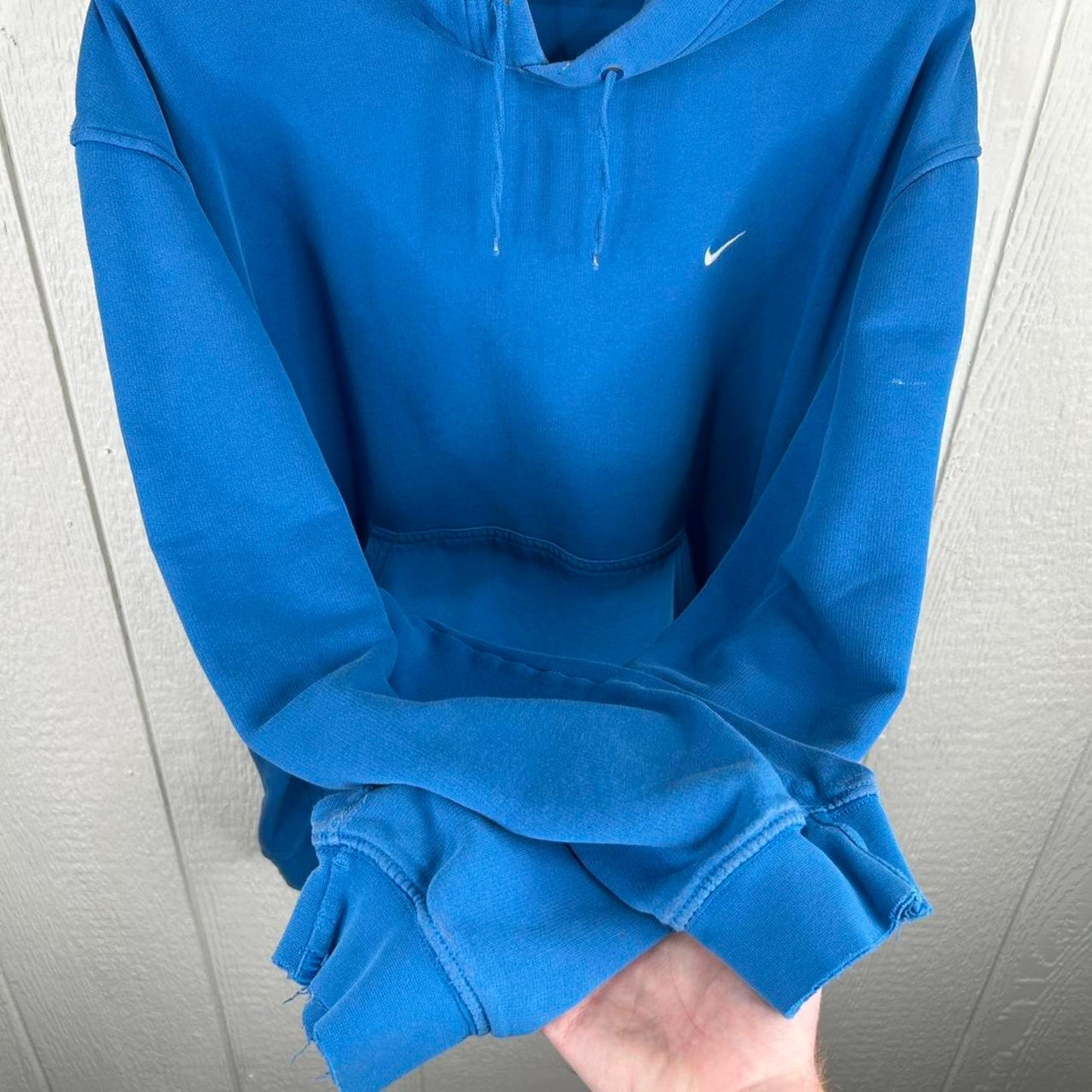 Y2K Nike Light Blue Oversized Streetwear Hoodie (XL)