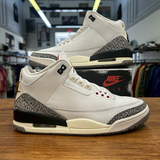 Size 9 - Jordan 3 Retro Mid White Cement Reimagined Lightly Worn OG All
