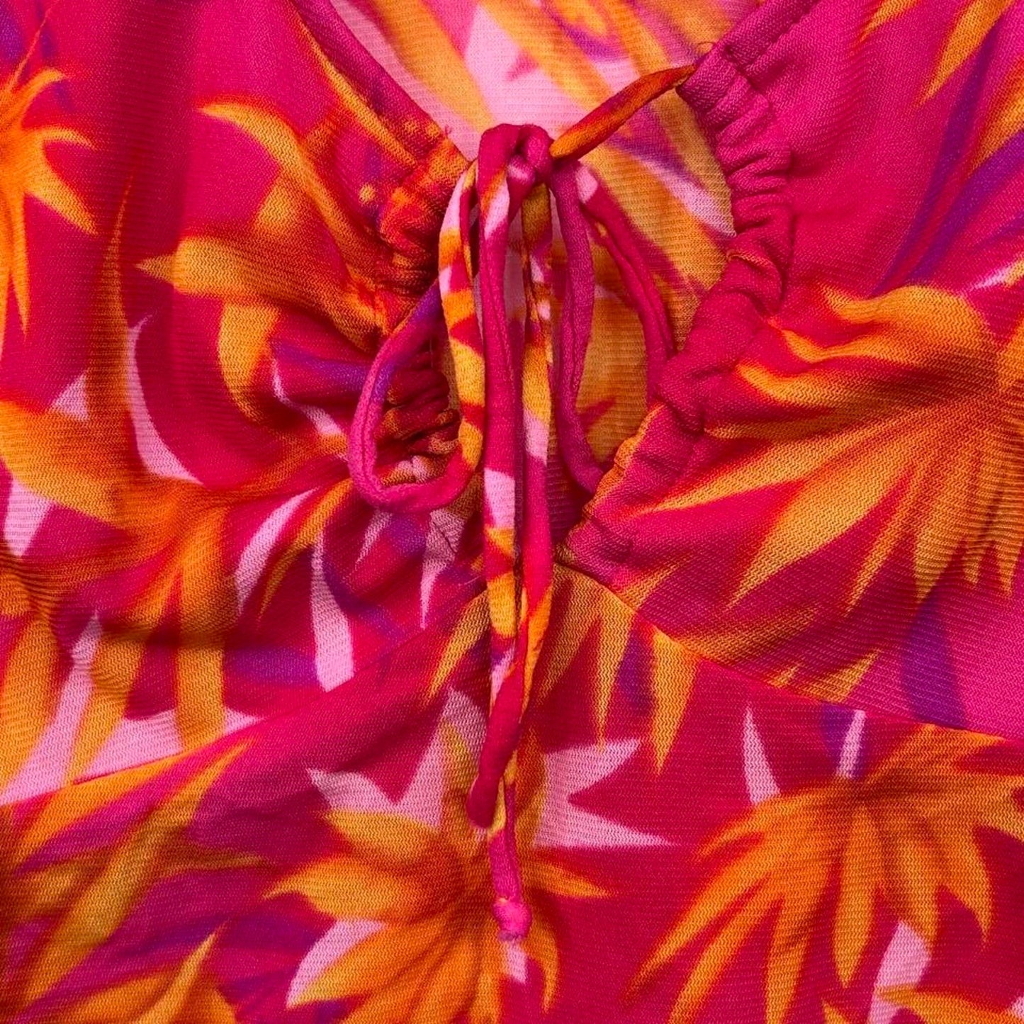 2000s y2k Hawaiian Tropical Palm Pattern Tank Top (M)
